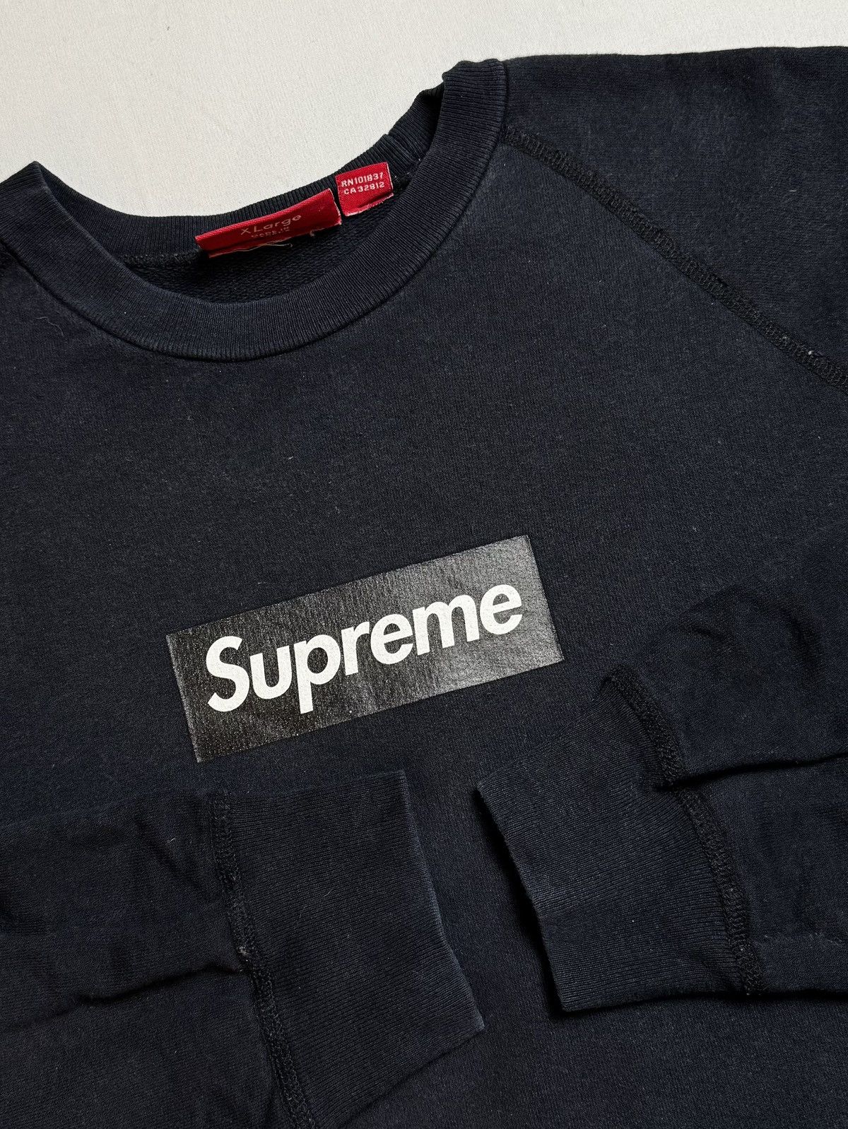 Supreme Supreme Black Screenprint Box Logo Crewneck 2007 Size US XL / EU 56 / 4 - 3 Thumbnail