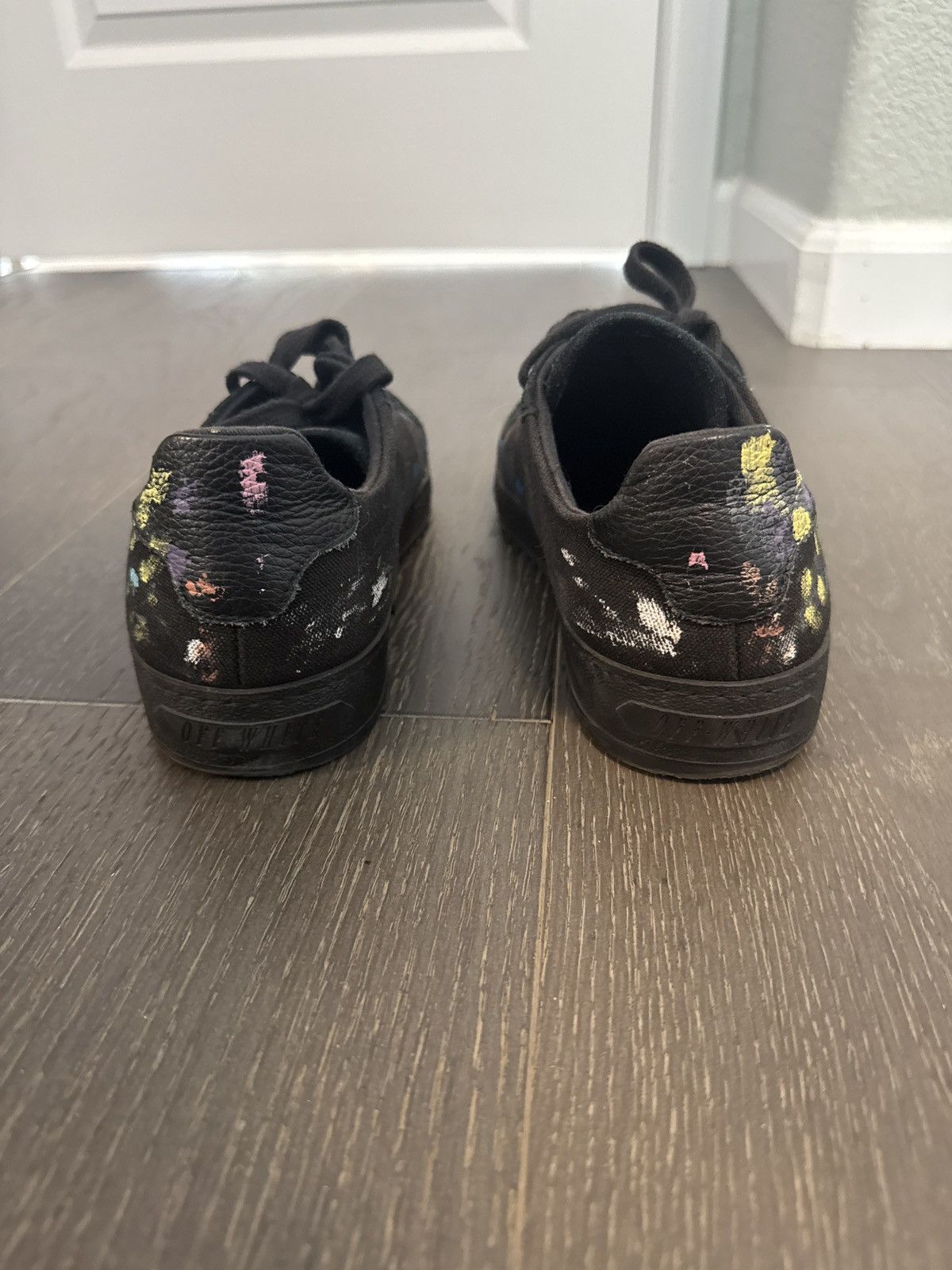 Off-White OFF-WHITE PAINT EFFECT SPLATTER CANVAS SNEAKERS Size US 6 / EU 39 - 4 Thumbnail