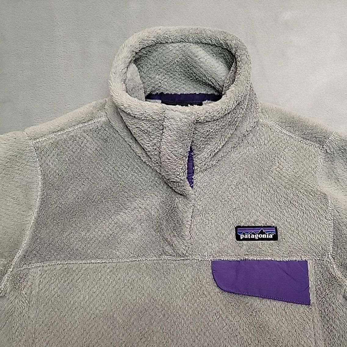 Patagonia Patagonia Re-Tool Snap-T Pullover Sweater Women S Gray Purple 1/4 Zip Fleece Vintage Logo All Seasons Casual Outdoor Nature Size S / US 4 / IT 40 - 3 Thumbnail