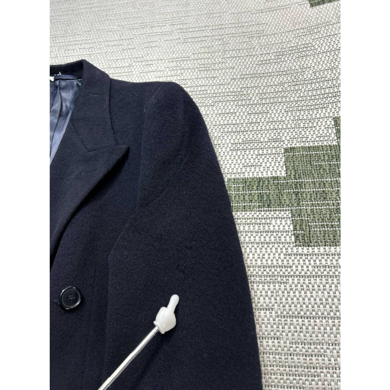Vintage Vtg Principe By Marzotto Overcoat Mens 38 Blue Wool Coat Long Wool Mens Size US XXS / EU 40 - 5 Thumbnail