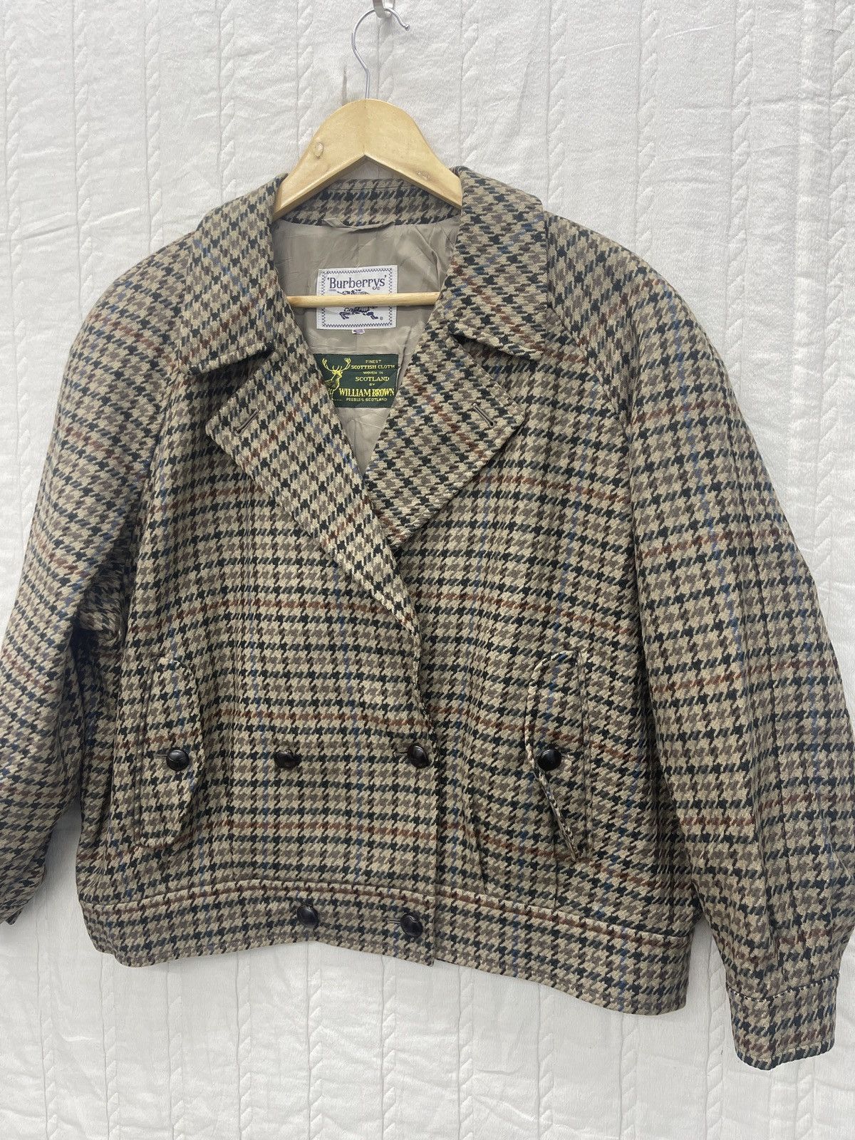 テ*モ様 vtg Burberry wool bomber jacket VTG BURBERRY WOOL BOMBER JACKET
