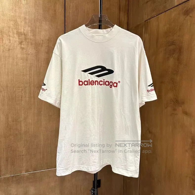 Balenciaga Balenciaga 3B Logo White Short Sleeve Tee. Size US S / EU 44-46 / 1 - 1 Thumbnail