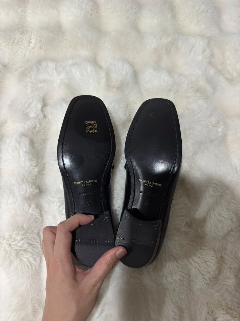 Saint Laurent Paris Saint laurent paris Black and gold loafers shoes 2506-Nexta Size US 8 / EU 41 - 2 Thumbnail