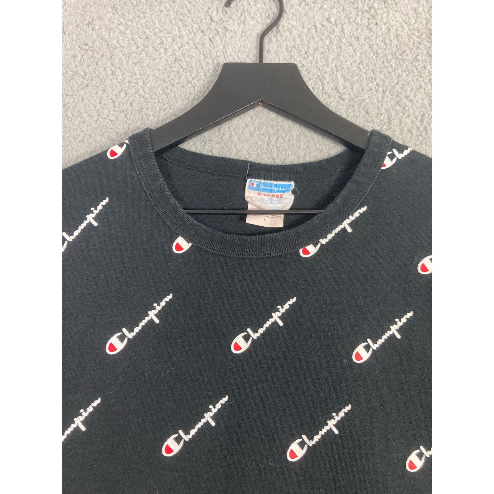 Champion Champion Heritage XL Black T-Shirt All Over Logo Print Size US XL / EU 56 / 4 - 9 Thumbnail