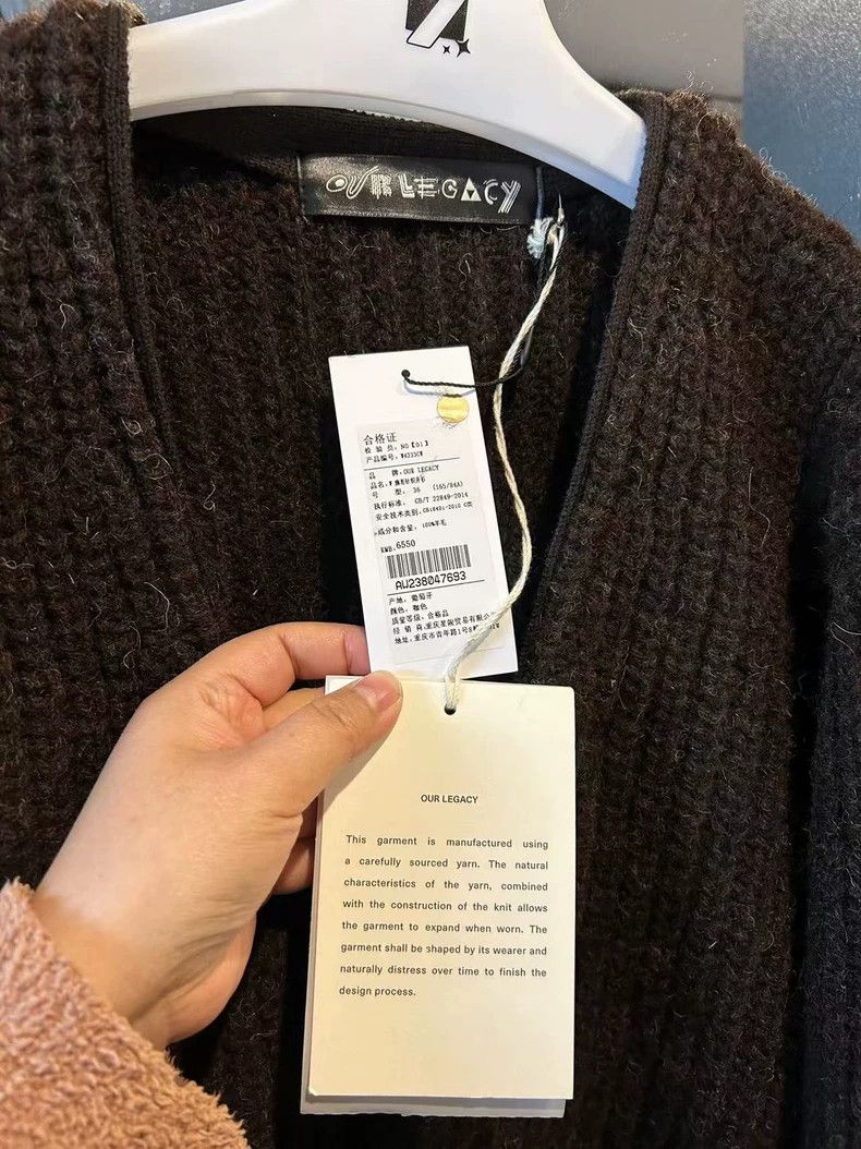 Our Legacy Our Legacy23AW wool knitted V-neck cardigan Size US XS / EU 42 / 0 - 2 Thumbnail