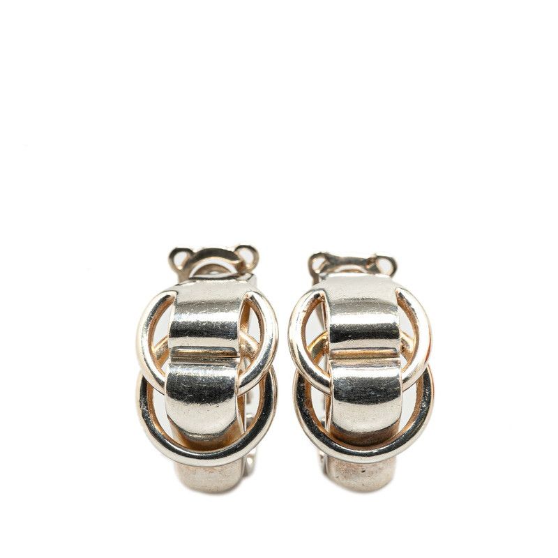 Hermes Hermes Hermes SV925 Silver Deux Anneaux Earrings Metal Earrings in Very Good Condition Size ONE SIZE - 1 Thumbnail