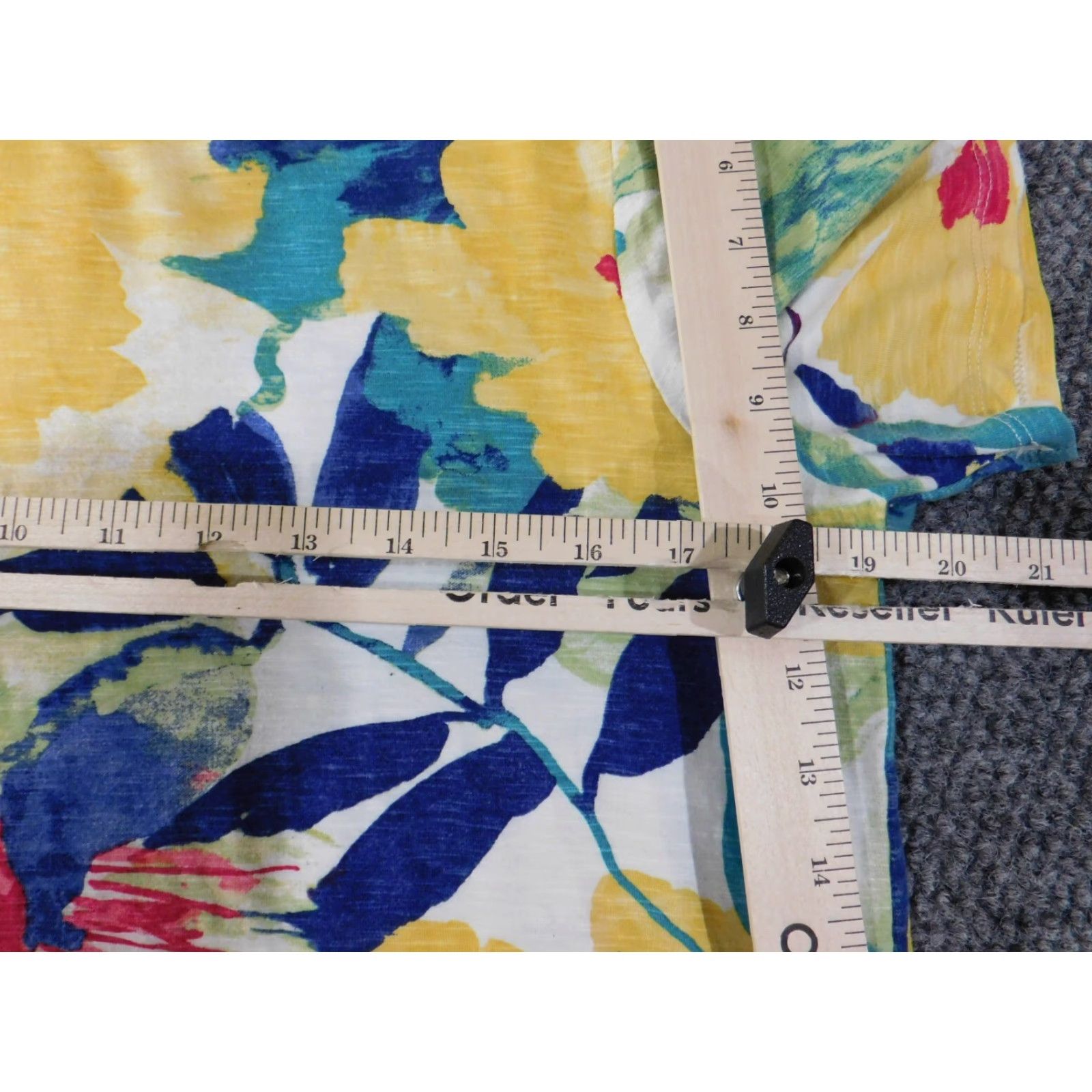 Vintage Chicos Blouse Shirt Womens Blue Floral Knit Viscose Spandex Stretch Long Sleeve Round Neck Pullover Casual Regular Size 1 Size XS / US 0-2 / IT 36-38 - 5 Thumbnail