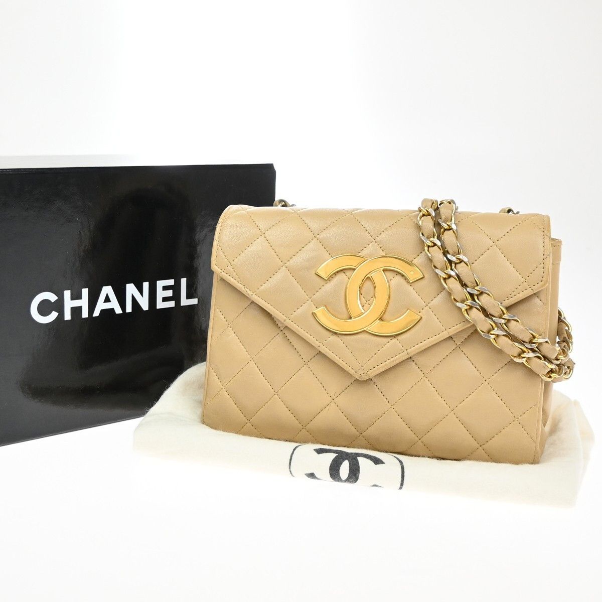 Chanel Chanel Vintage Envelope Flap Bag Quilted Lambskin Size ONE SIZE - 1 Thumbnail