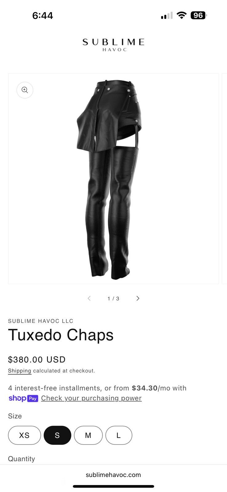Other Sublime Havoc Chaps Size 27" / US 4 / IT 40 - 4 Thumbnail