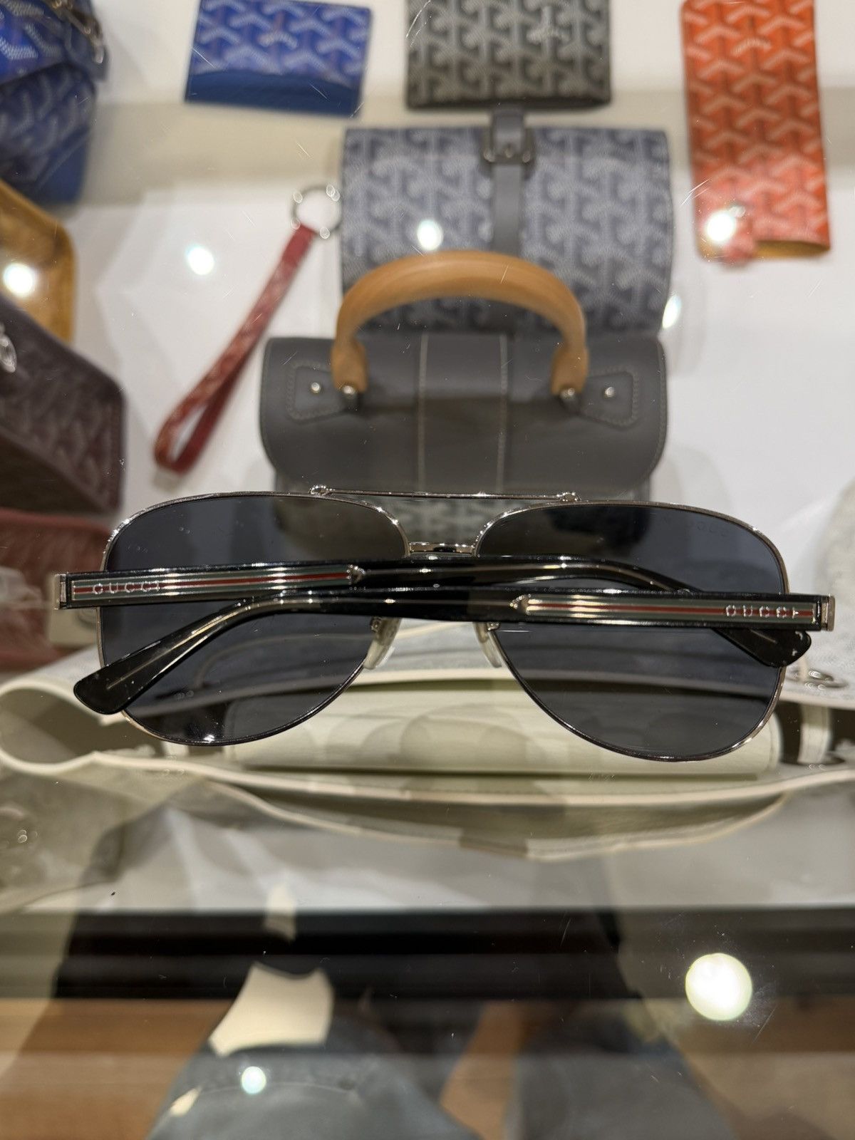 Gucci Gucci Wire Aviator Sunglasses Size ONE SIZE - 4 Thumbnail