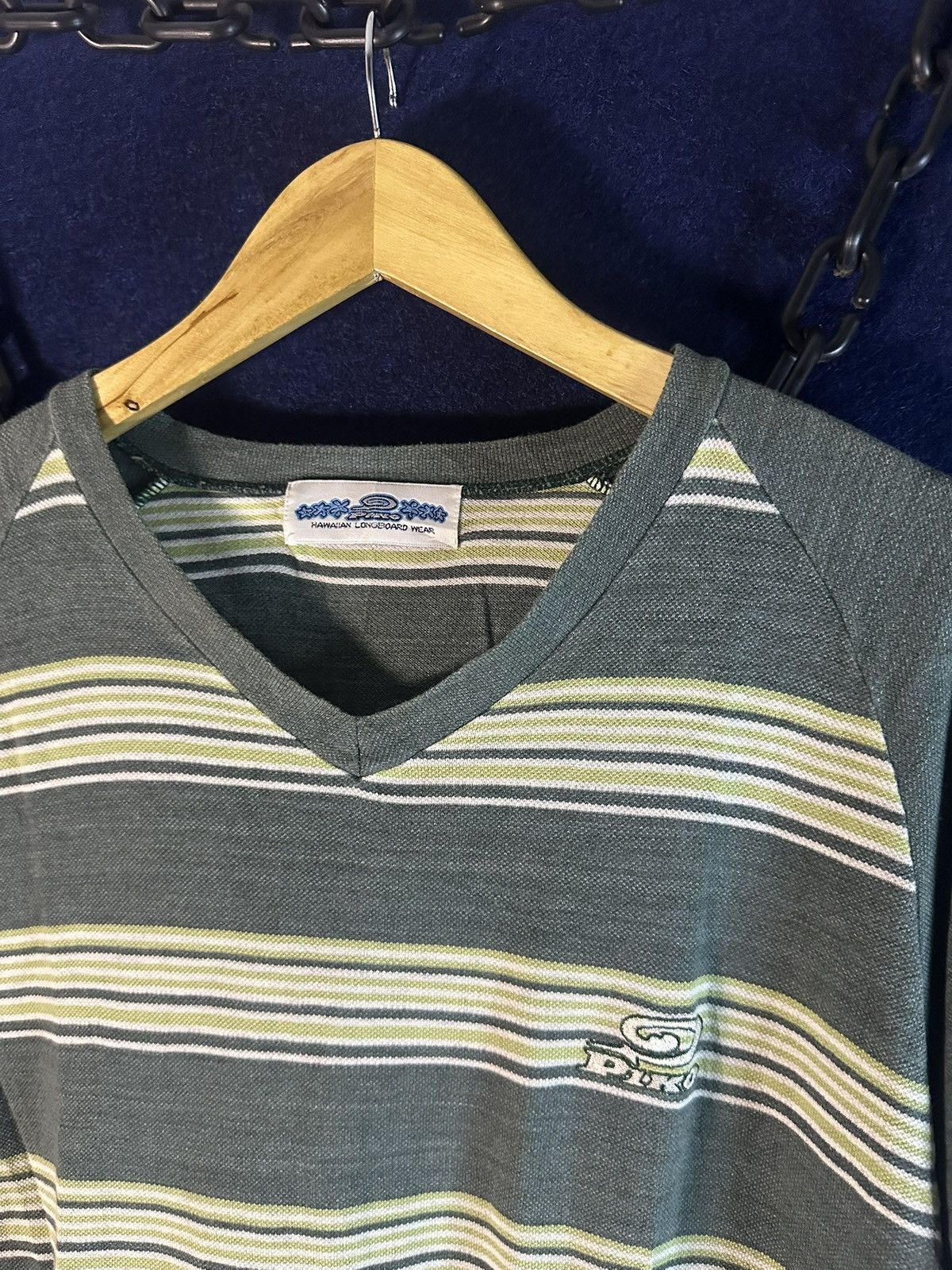 Japanese Brand Vintage 90s Piko Longboard Stripe Tshirt Size US L / EU 52-54 / 3 - 4 Thumbnail