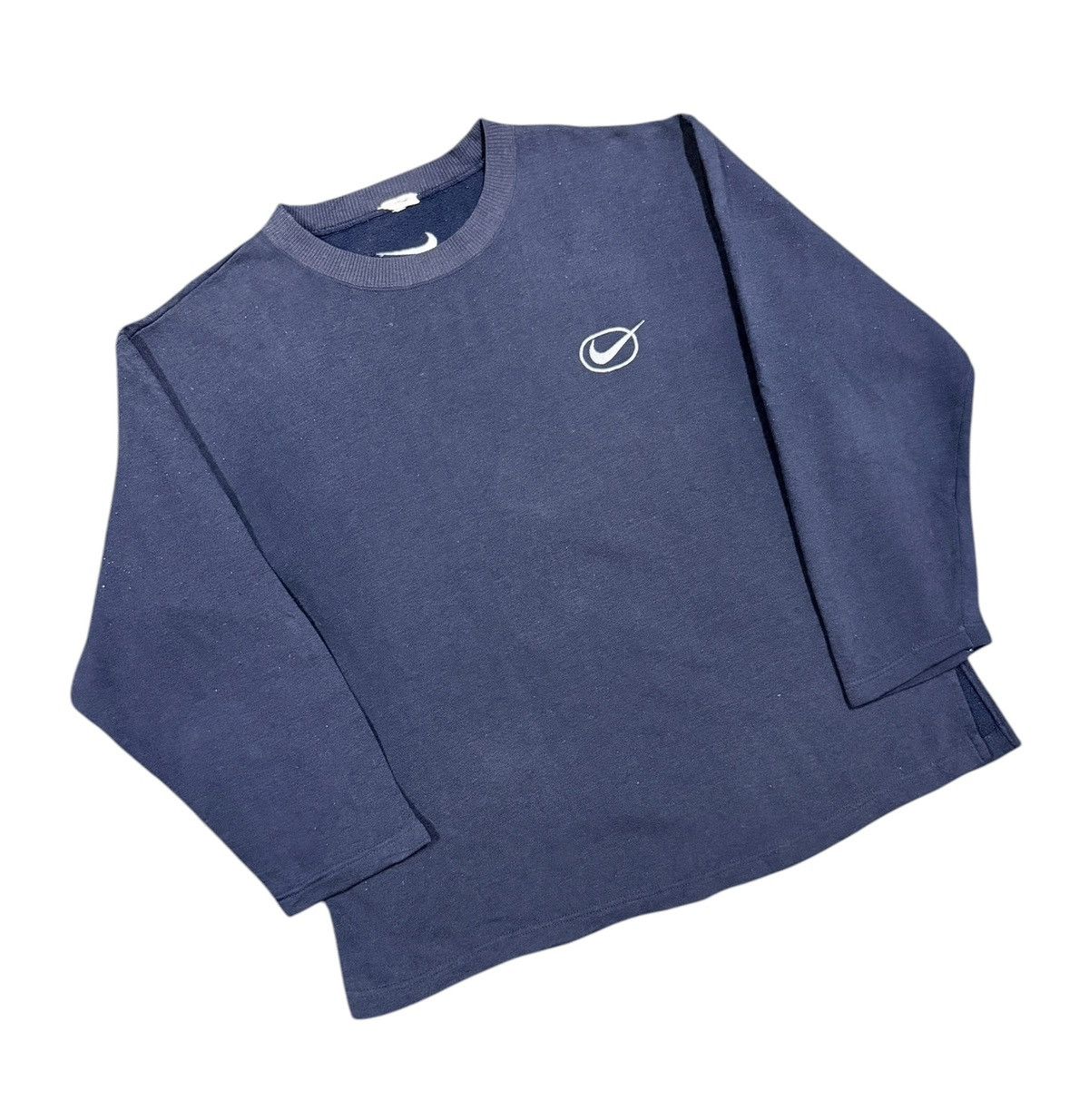 Nike Vtg🔥Y2k Sunfaded Nike Swoosh Eric Logo Longsleeve Size US L / EU 52-54 / 3 - 5 Thumbnail