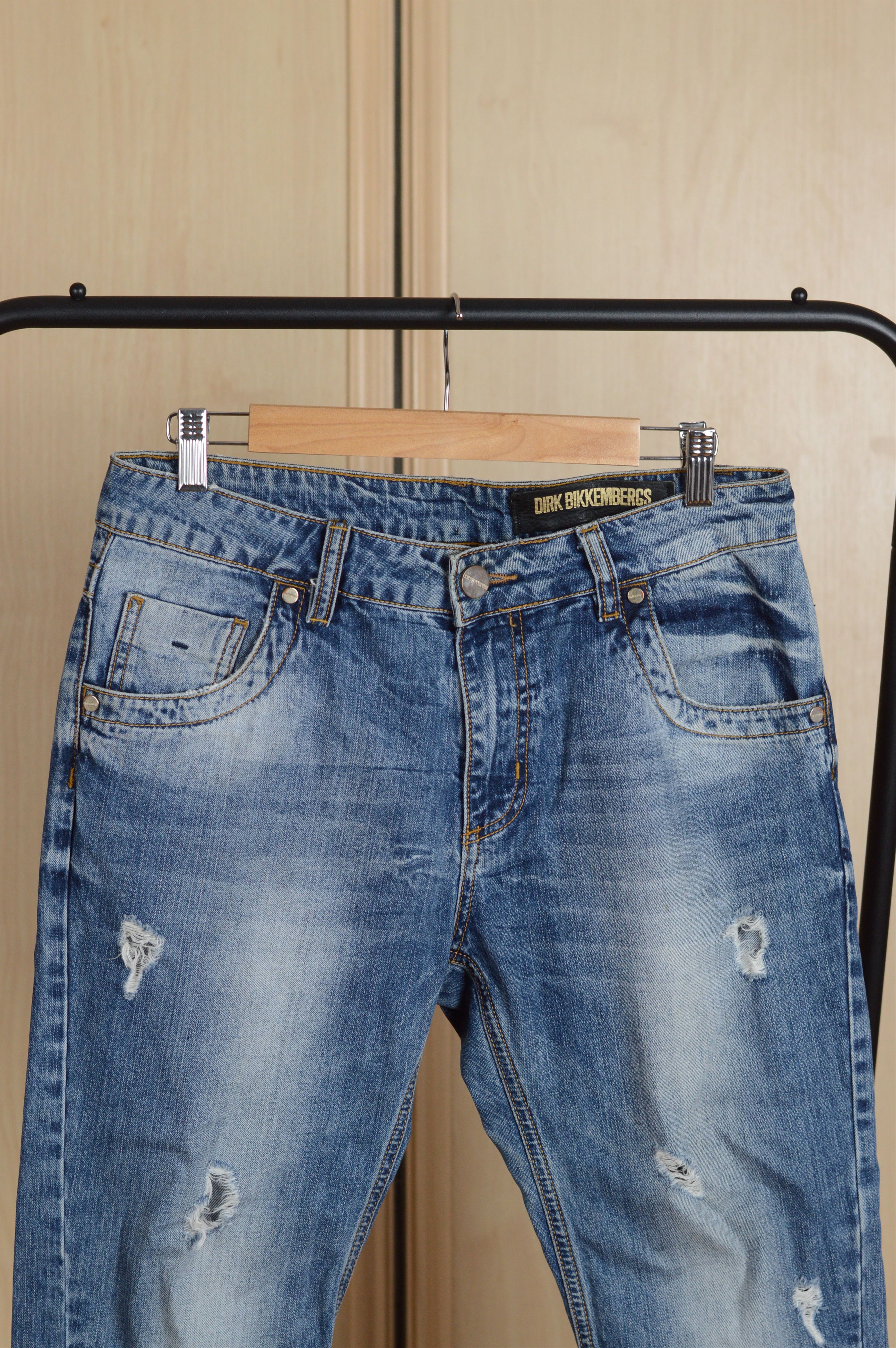 Dirk Bikkembergs Dirk Bikkembergs Distressed Denim Jeans Pants Size US 29 - 2 Thumbnail
