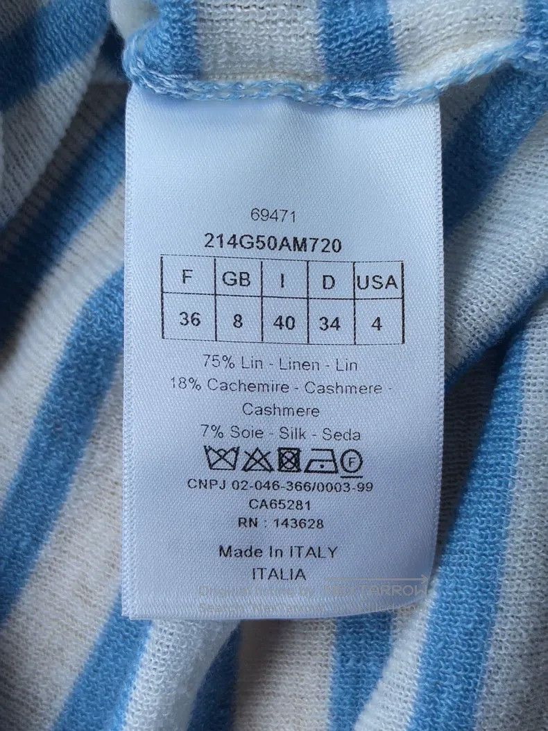 Dior Dior Blue and white striped knitted cardigan coat Size XS / US 0-2 / IT 36-38 - 4 Thumbnail
