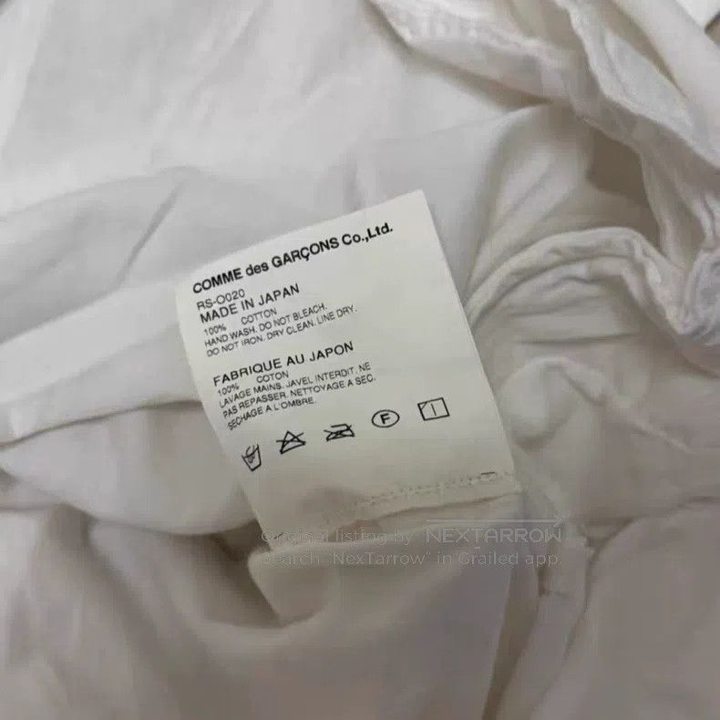 Comme des Garcons Comme des Garcons White long-sleeved Chinese-style shirt d Size S / US 4 / IT 40 - 6 Thumbnail