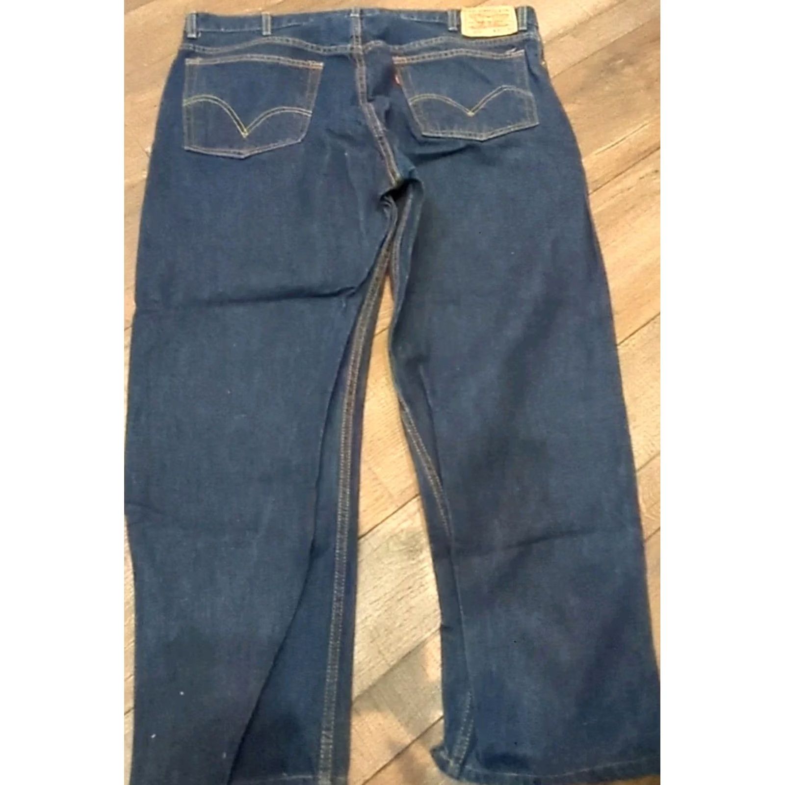 Levi's Levi's 505 Jeans Straight Regular Blue Denim 42x30 Men Regular Mid Rise Cotton USA 500 Series Navy Logo Pocket Size US 42 / EU 58 - 3 Thumbnail