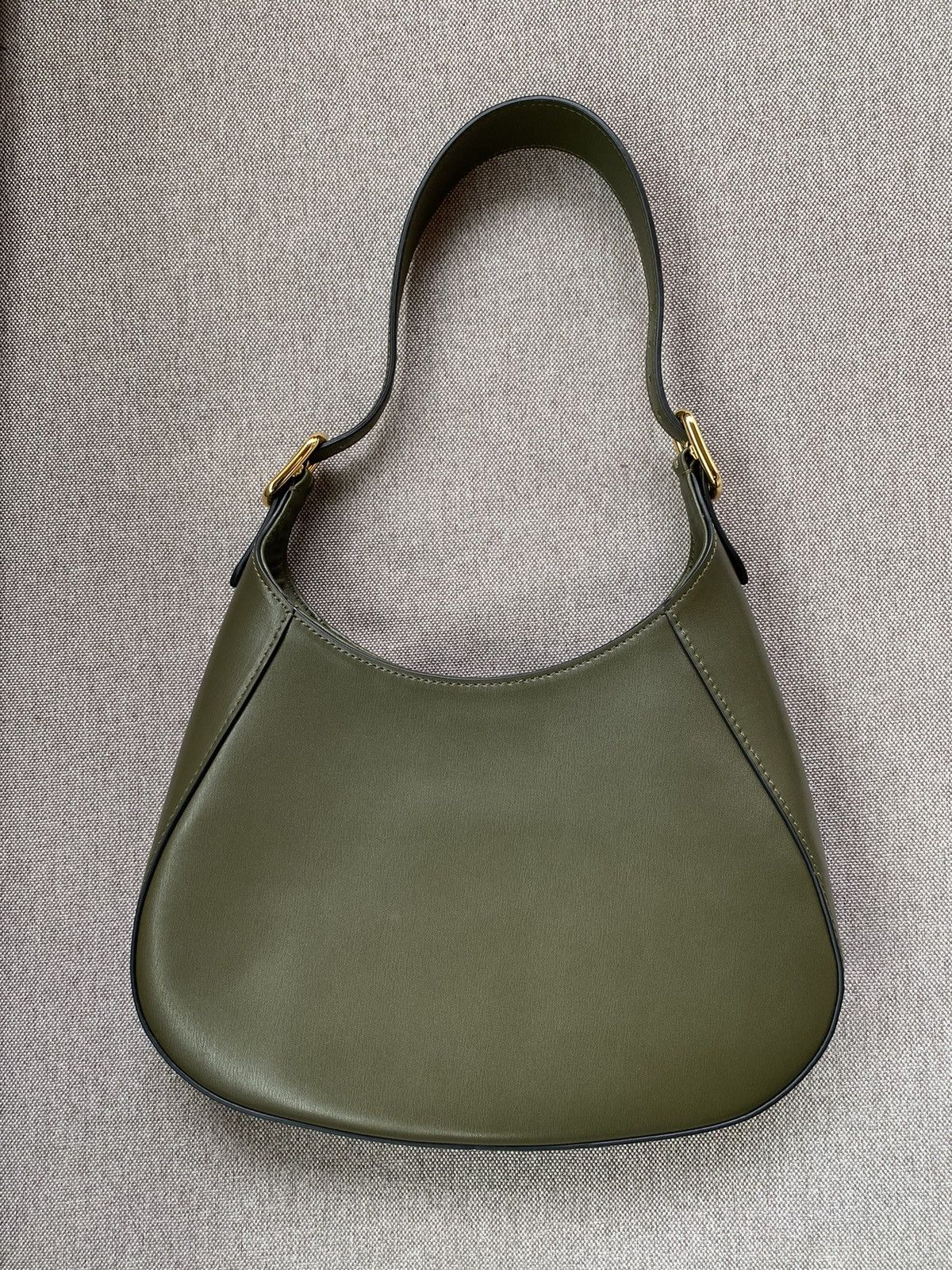 Prada Prada Cleo Green Leather Shoulder Bag Size ONE SIZE - 2 Thumbnail