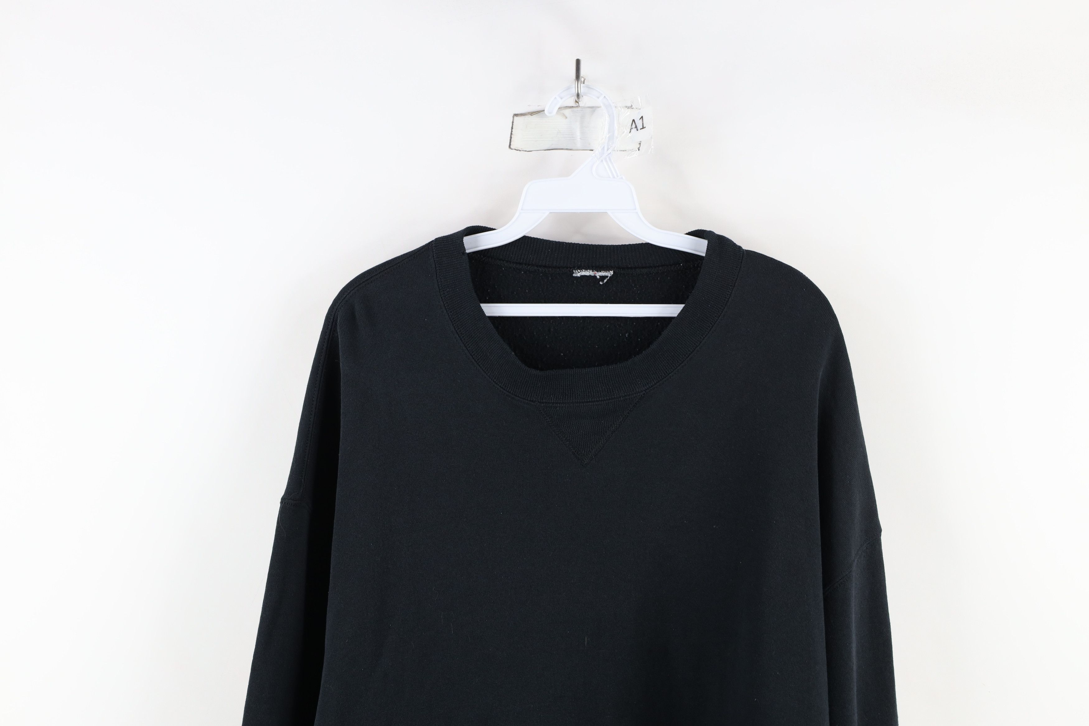 Russell Athletic Vintage 90s Russell Athletic Blank Crewneck Sweatshirt Black Size US XXL / EU 58 / 5 - 2 Thumbnail