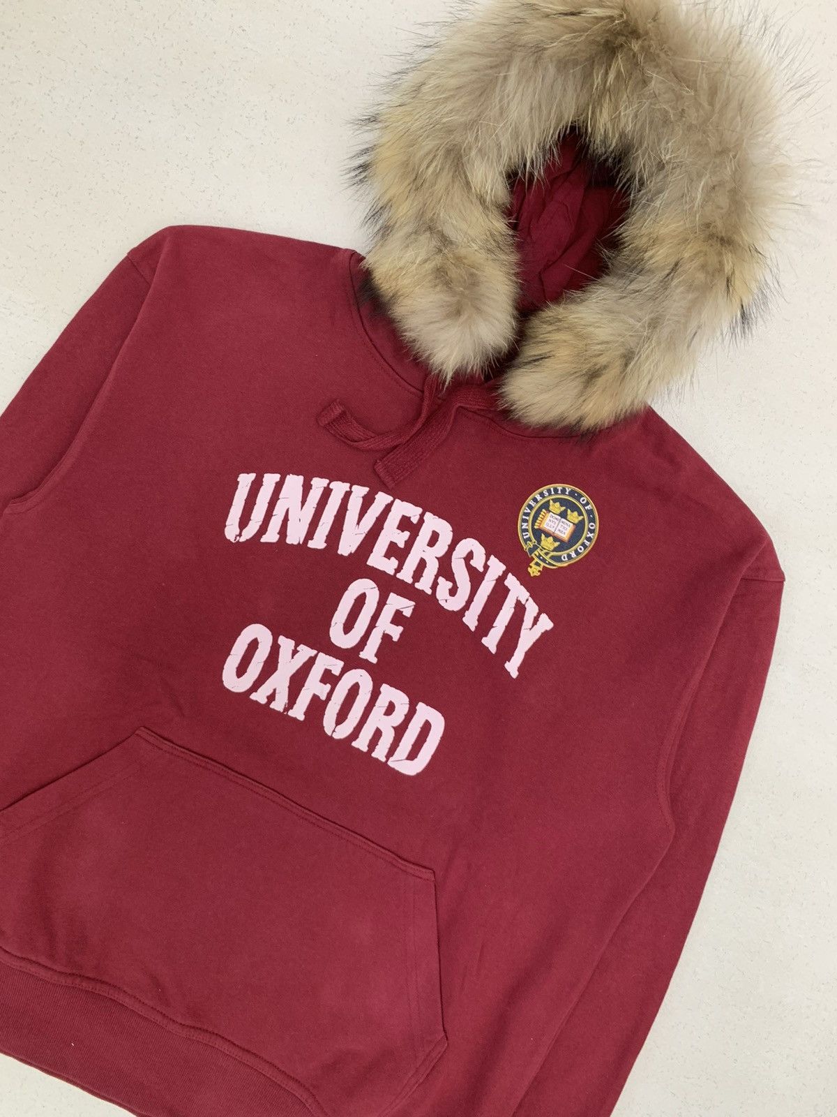 Japanese Brand OXFORD UNIVERSITY FAUX FUR HOODIE IFSIXWASNINE LGB STYLE Size US M / EU 48-50 / 2 - 5 Thumbnail