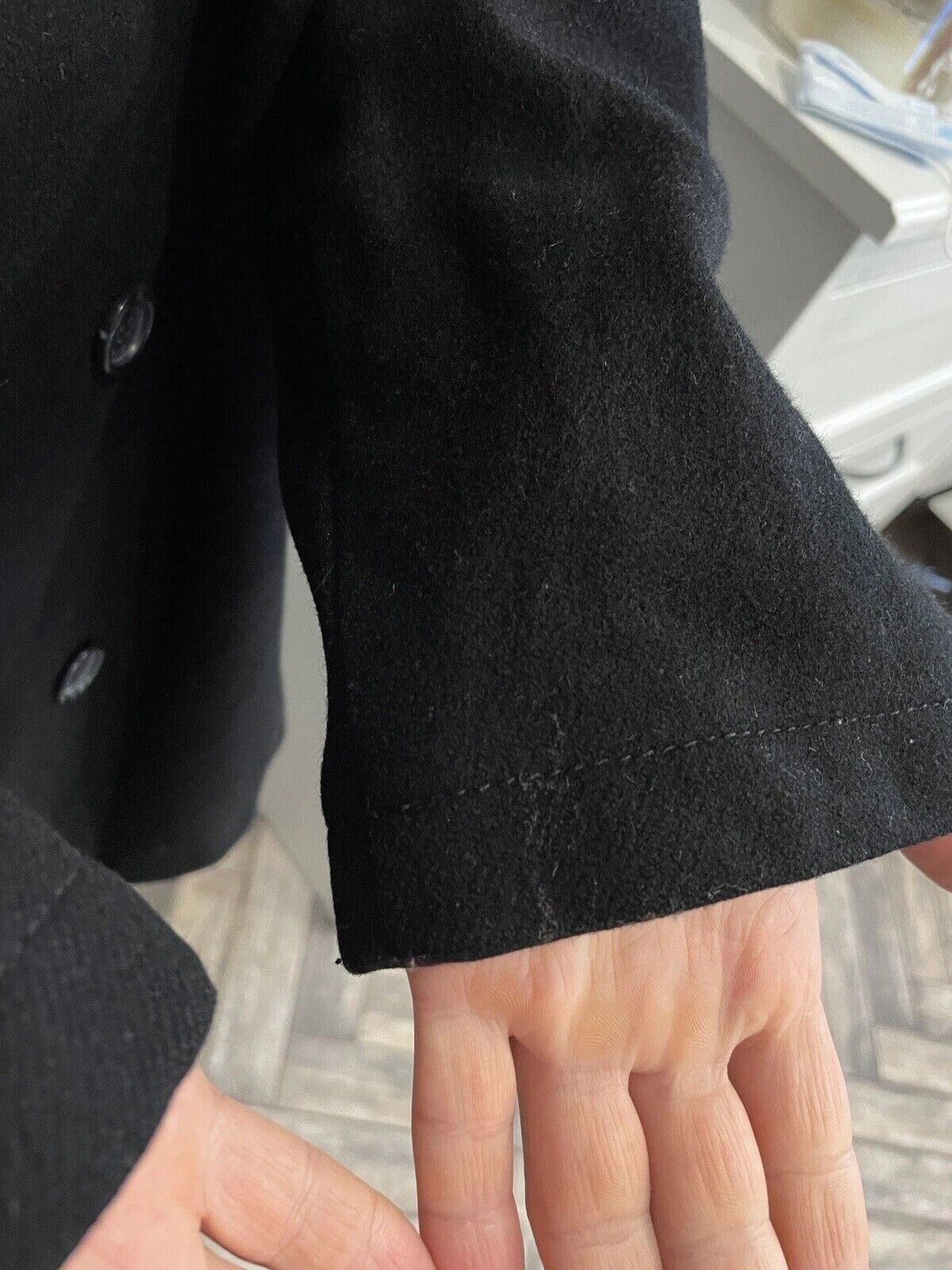 Dolce & Gabbana Dolce & Gabbana Wool Men Coat Jacket Leather Details Black Size US L / EU 52-54 / 3 - 11 Thumbnail