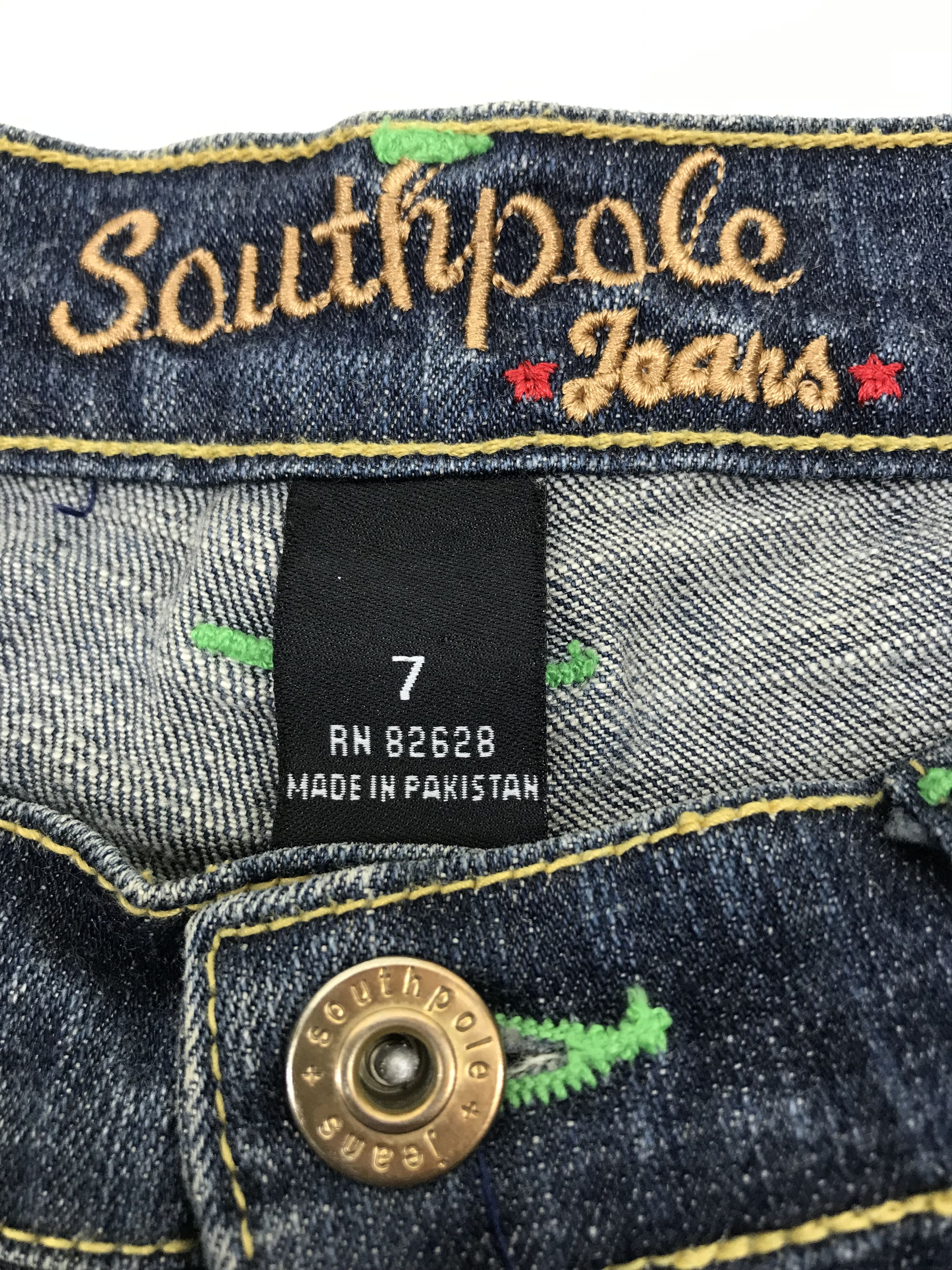 Southpole Vintage Southpole Embroidered Flare Jeans Size 30" / US 8 / IT 44 - 12 Thumbnail