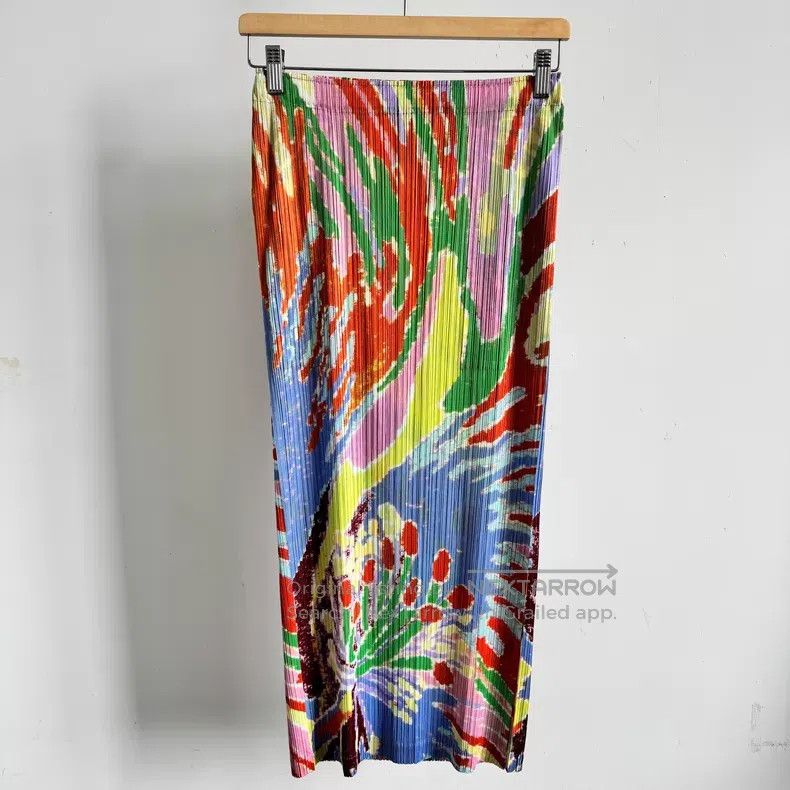 Issey Miyake Issey Miyake size:5 Color Block Skirt Size 22" - 1 Thumbnail