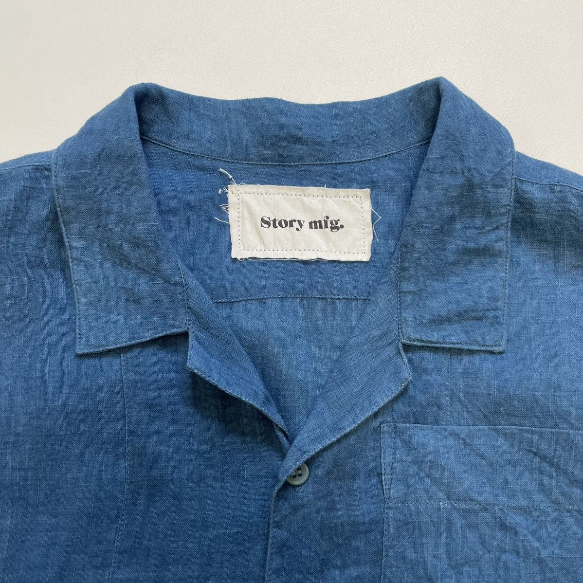 Story Mfg. Blue/Black ‘Peace Tie Dye’ Print Shirt Size US L / EU 52-54 / 3 - 4 Thumbnail