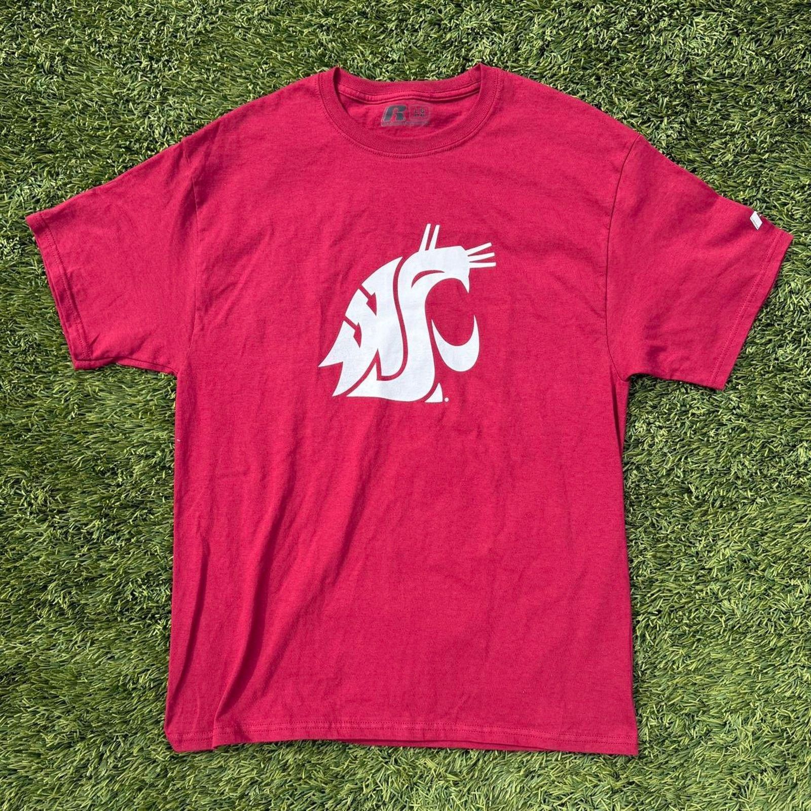 Russell Athletic Washing State University Red Graphic Logo Tee Shirt Size L Size US L / EU 52-54 / 3 - 1 Thumbnail