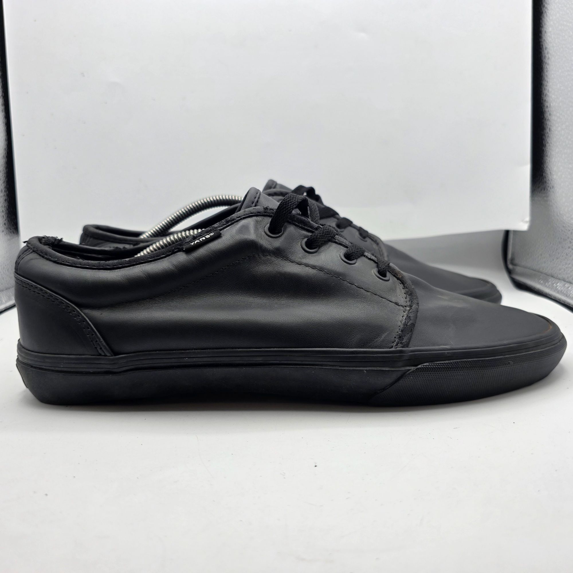 Vans Vans 106 Vulcanized Mens Size 13 Black Triple Black Leather Size US 13 / EU 46 - 12 Thumbnail