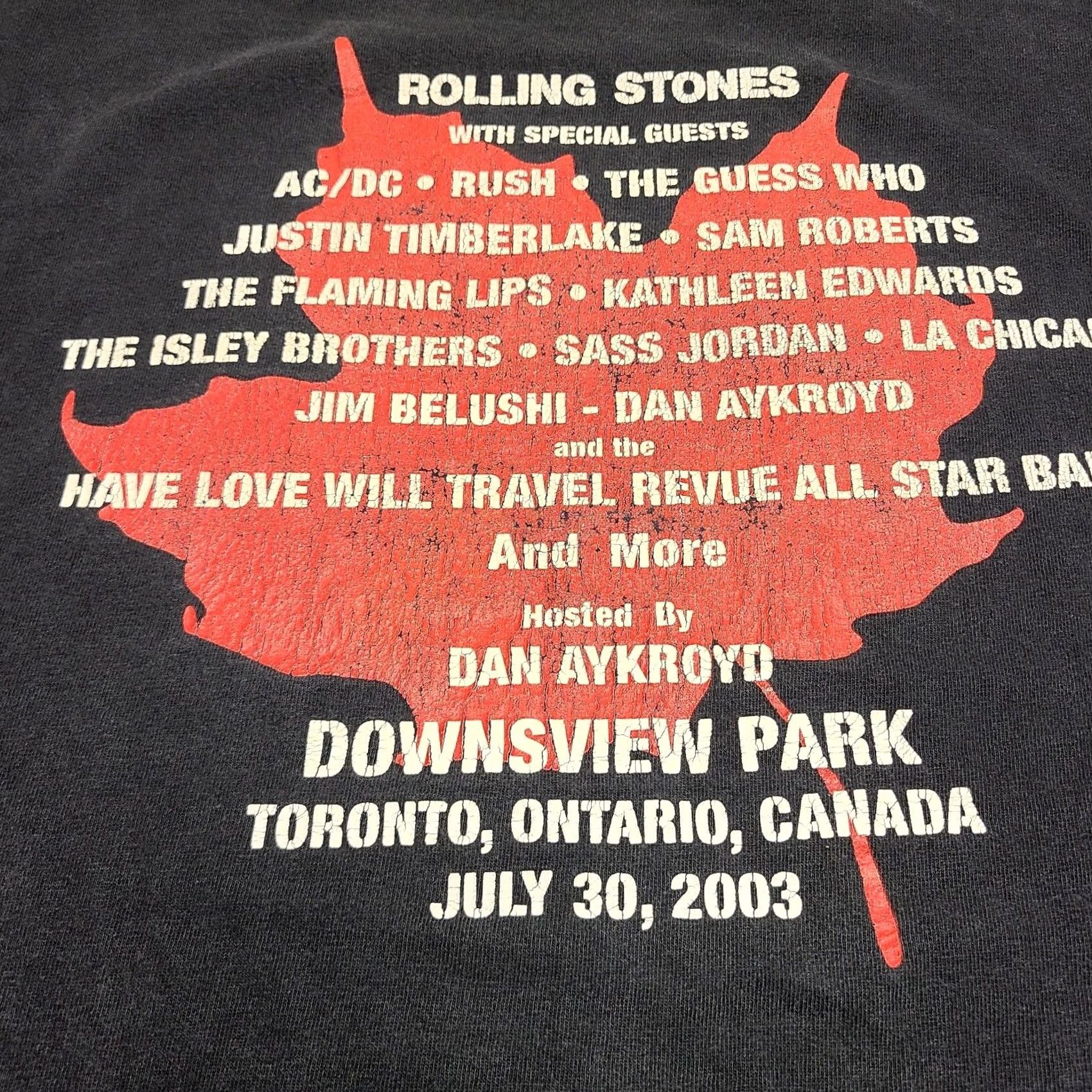 Gildan VINTAGE Rolling Stones AC/DC Molson Canada TORONTO Men's XL T-Shirt Rock 90s Black Mens Short Sleeve Gildan Size US XL / EU 56 / 4 - 5 Thumbnail