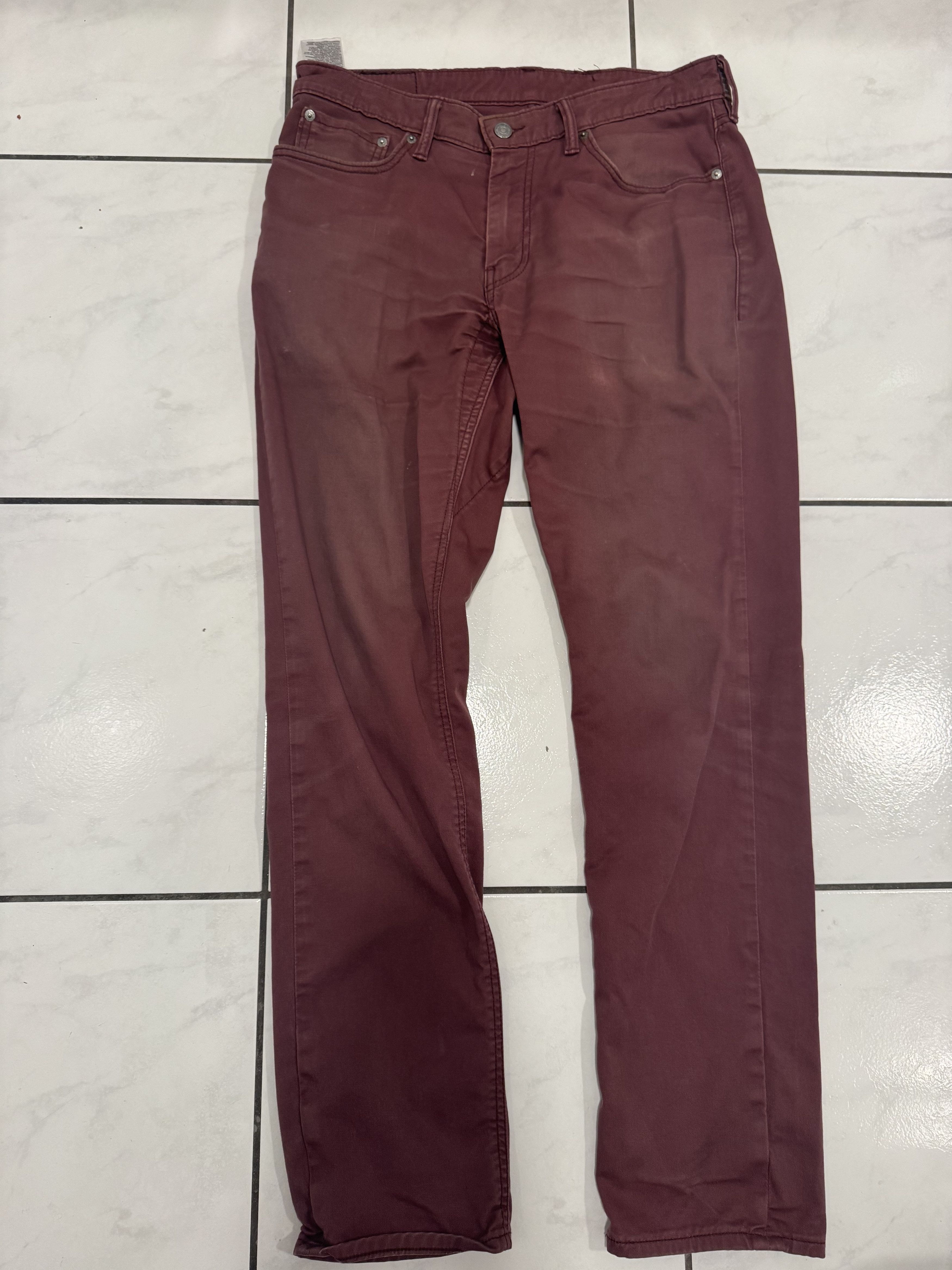 Levi's Burgundy Red Levi's 33W x 32L Size US 33 - 1 Thumbnail