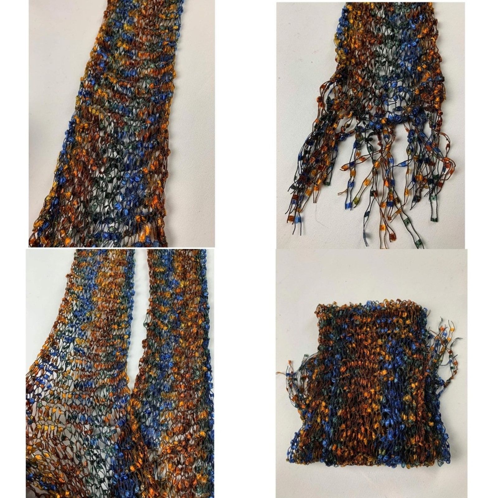 Other 3 Women’s Vintage Scarves Crochet Knit | Gray silver Size ONE SIZE - 3 Thumbnail