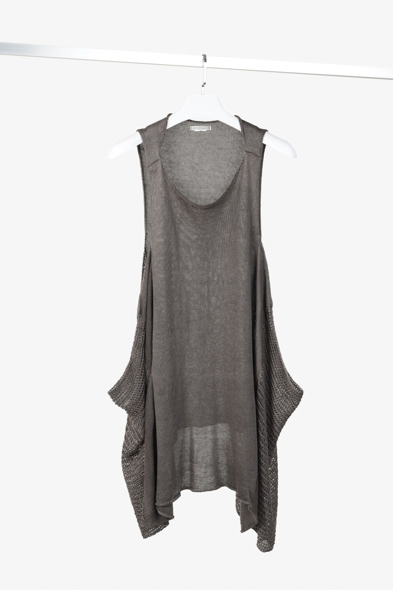 Sarah Pacini Sarah Pacini Brown Knit Sleeveless Oversized Tunic Size S / US 4 / IT 40 - 1 Thumbnail