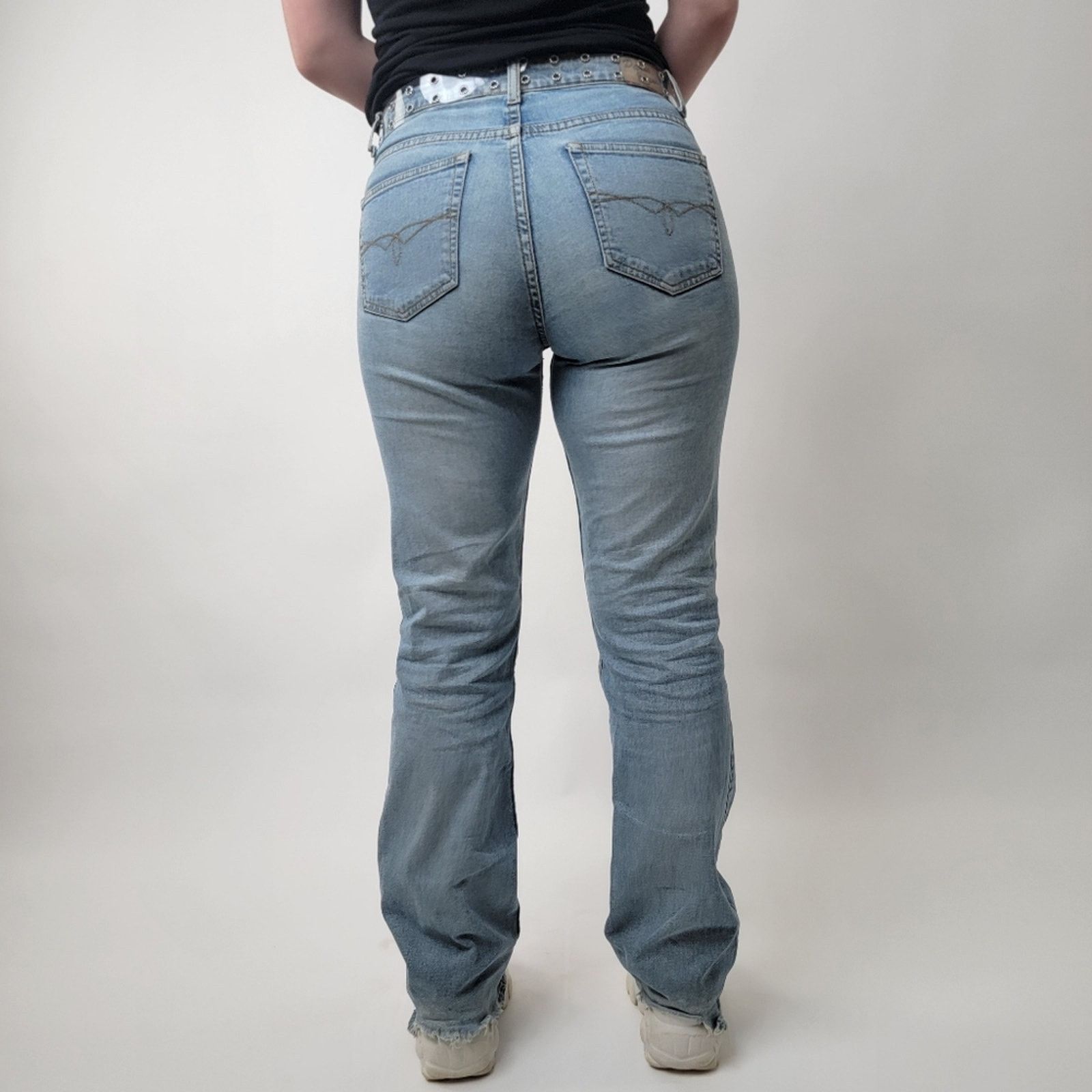 Vintage Vintage Y2K Flare low rise light wash Paris Blues Jeans - 9 Size 29" - 6 Thumbnail
