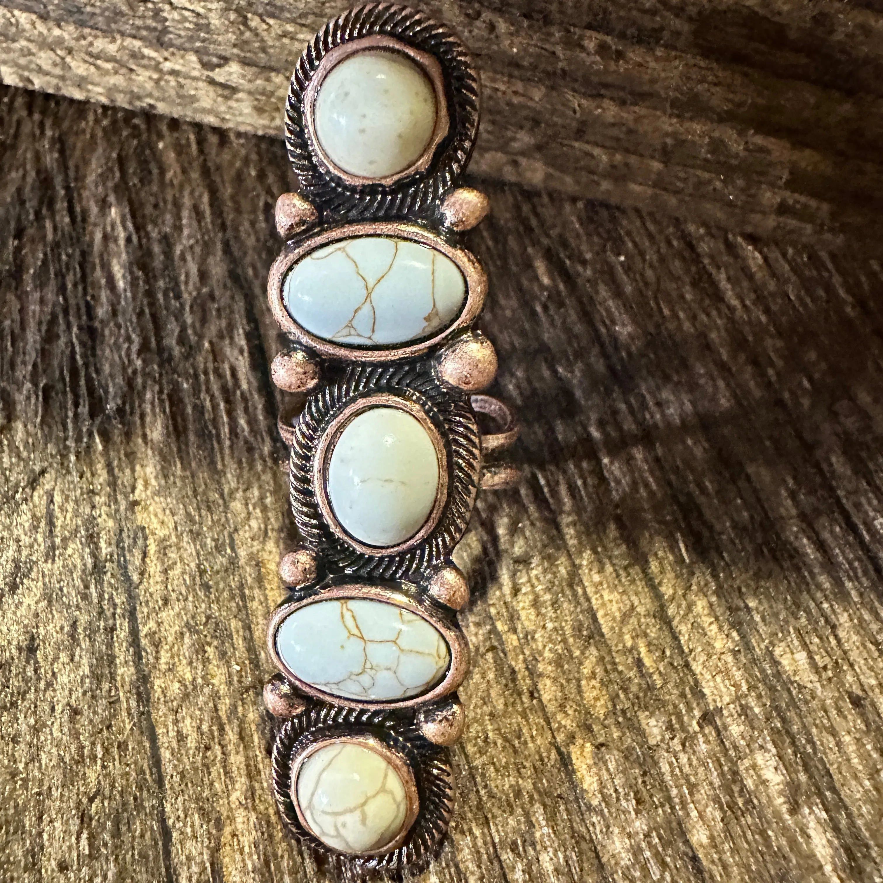 Other Western Boho Hippie Copper Circle & Oval Semi Stone Pave Lin Size ONE SIZE - 4 Thumbnail