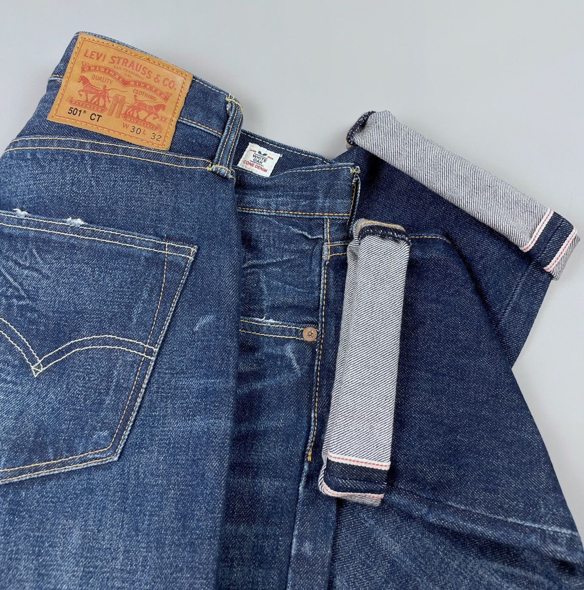 t*i様 【USED】Levi’s 501 CT White Oak Cone Levi's Levi's 501 CT White Oak Cone Denim Selvage Pants Size 30