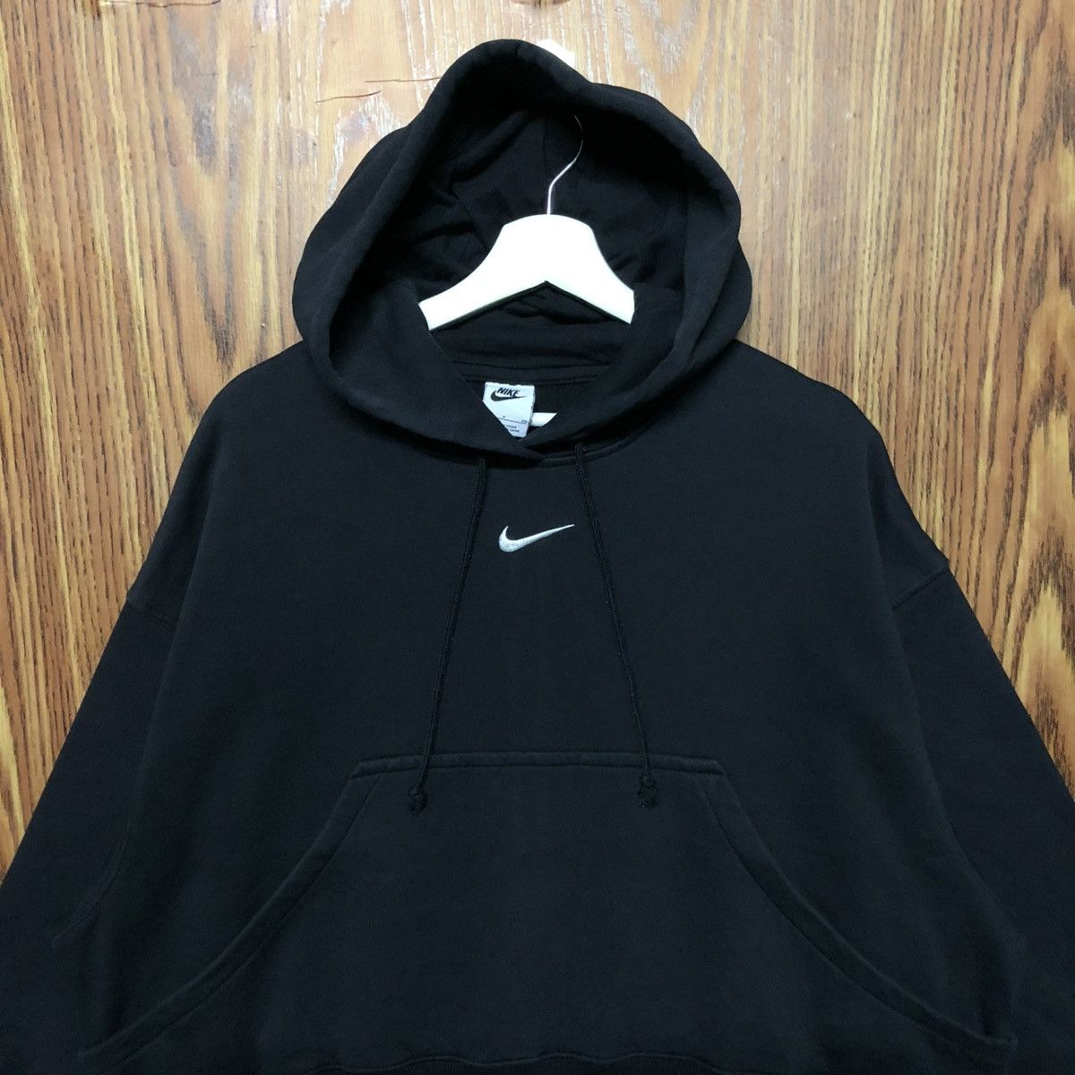 Nike Vintage Nike Swoosh Hoodie Cropped Sweatshirt Size S / US 4 / IT 40 - 3 Thumbnail