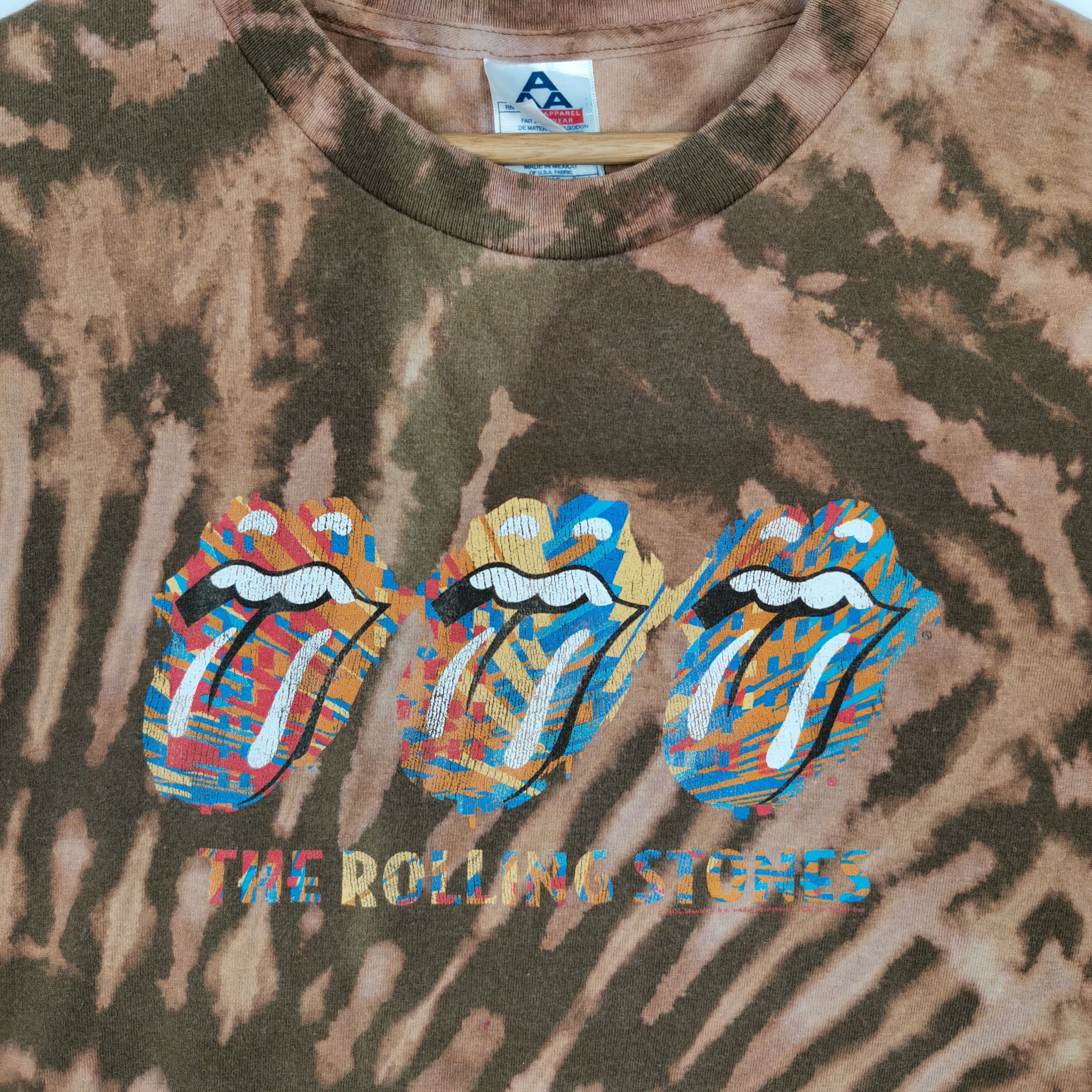 Band Tees × Vintage Vintage The Rolling Stone T Shirt Acid Wash Custom Tees Size US L / EU 52-54 / 3 - 4 Thumbnail