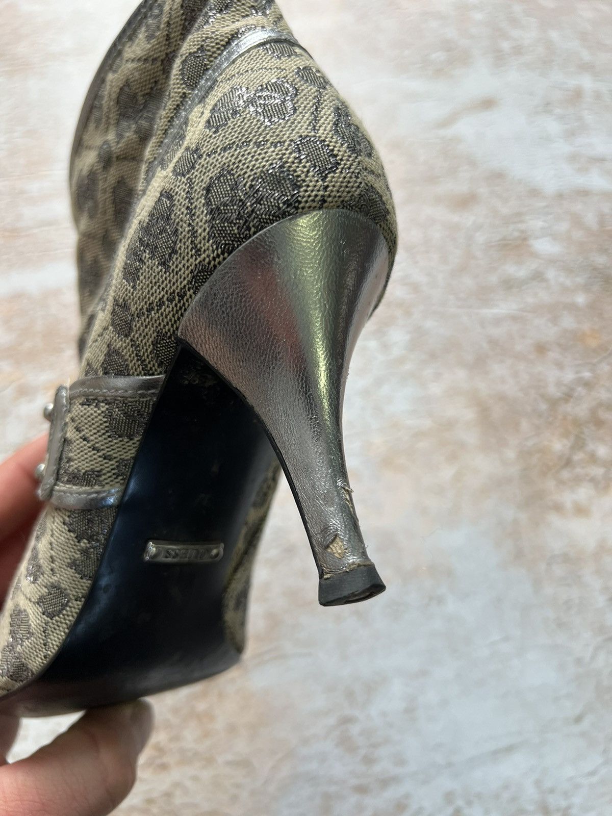 Guess × Vintage GUESS vintage canvas belted heels Size US 7 / IT 37 - 5 Thumbnail
