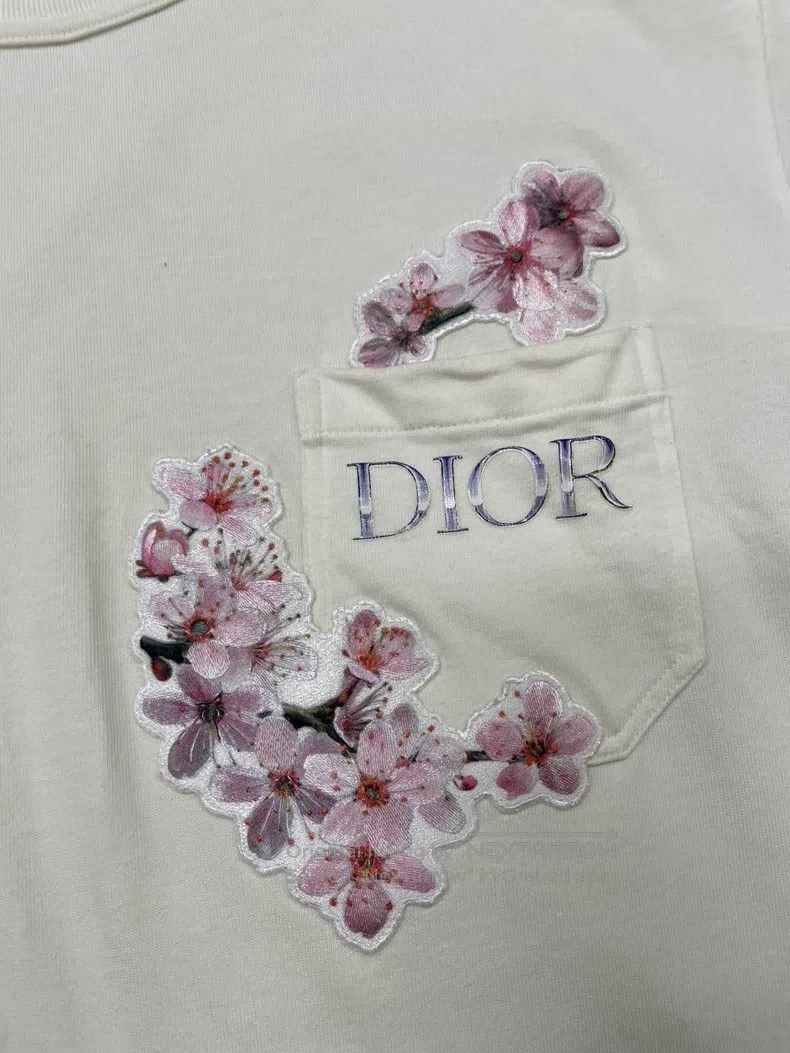 Dior Dior White embroidered printed letter T-shirt short sleeve Size US L / EU 52-54 / 3 - 2 Thumbnail