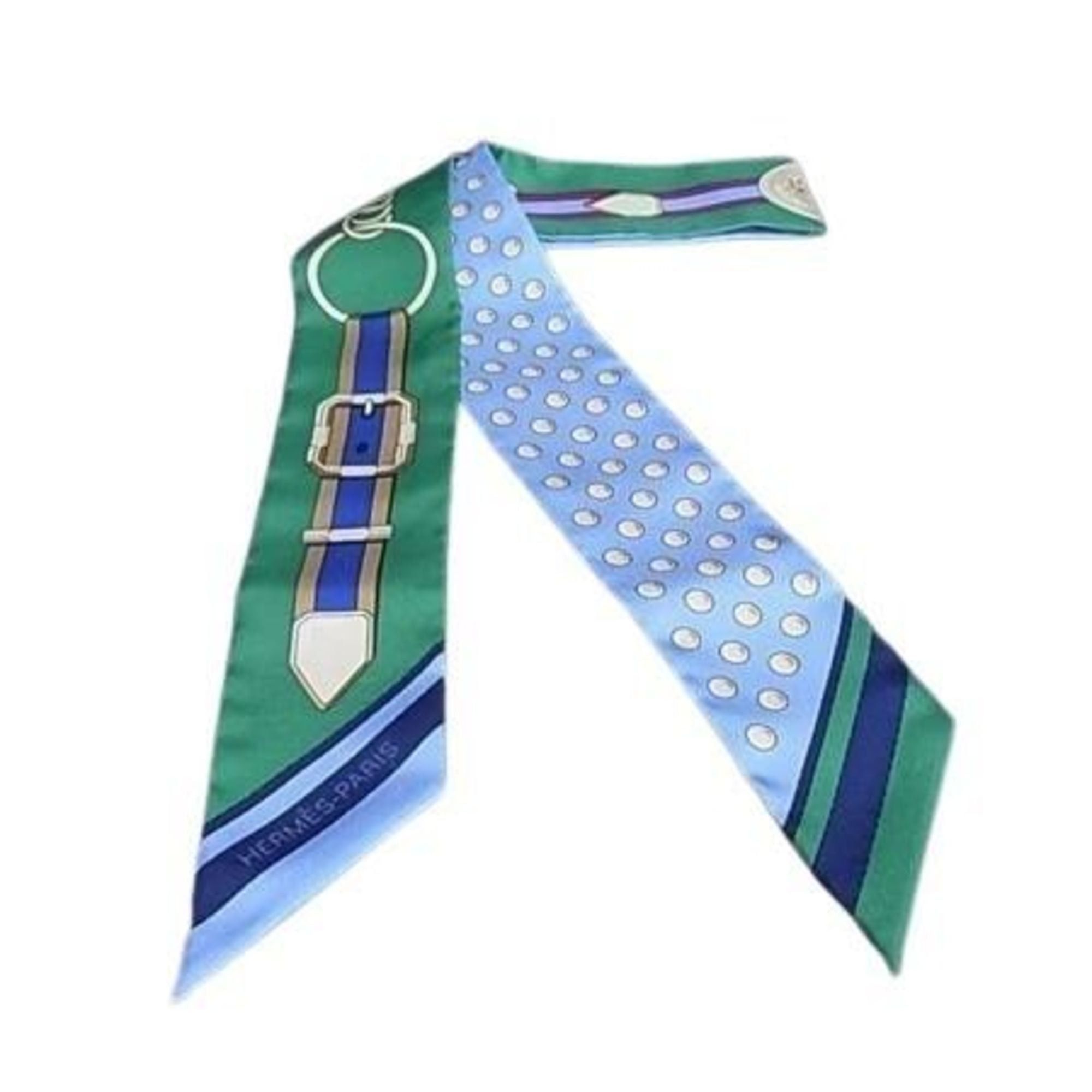 Hermes HERMES Ribbon Twilly Scarf/Muffler, Multicolored Silk, Women's, GRAND TRALALA Size ONE SIZE - 1 Thumbnail