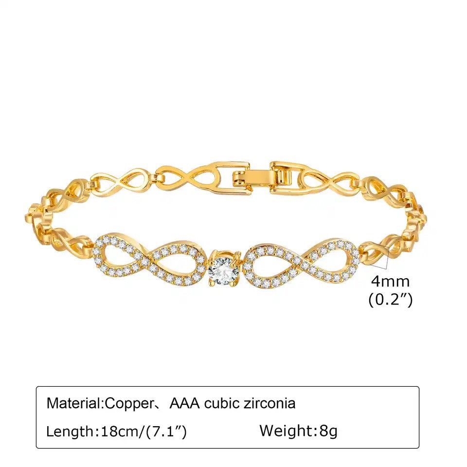 Other Infinity Charm Wristband Bracelet Size ONE SIZE - 2 Thumbnail