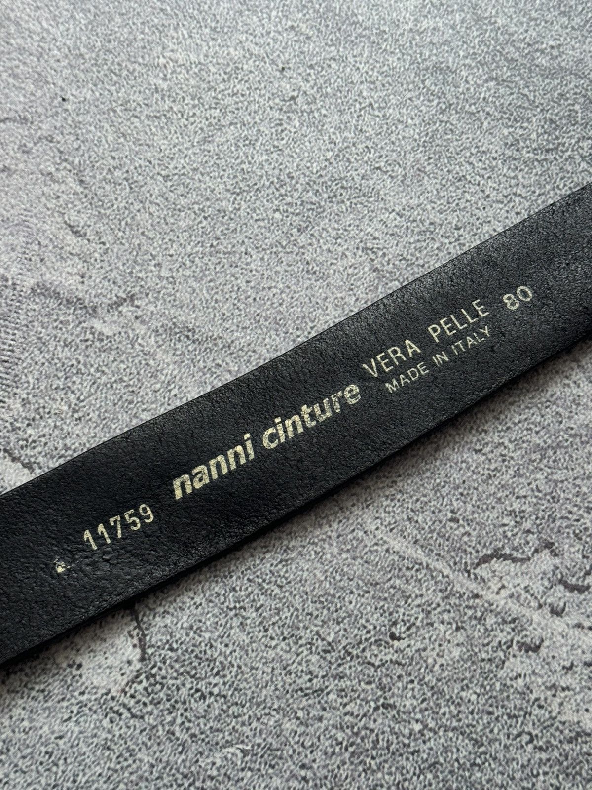 Japanese Brand Nanni Cinture 100cm black leather belt Avantgarde vintage Size ONE SIZE - 9 Thumbnail