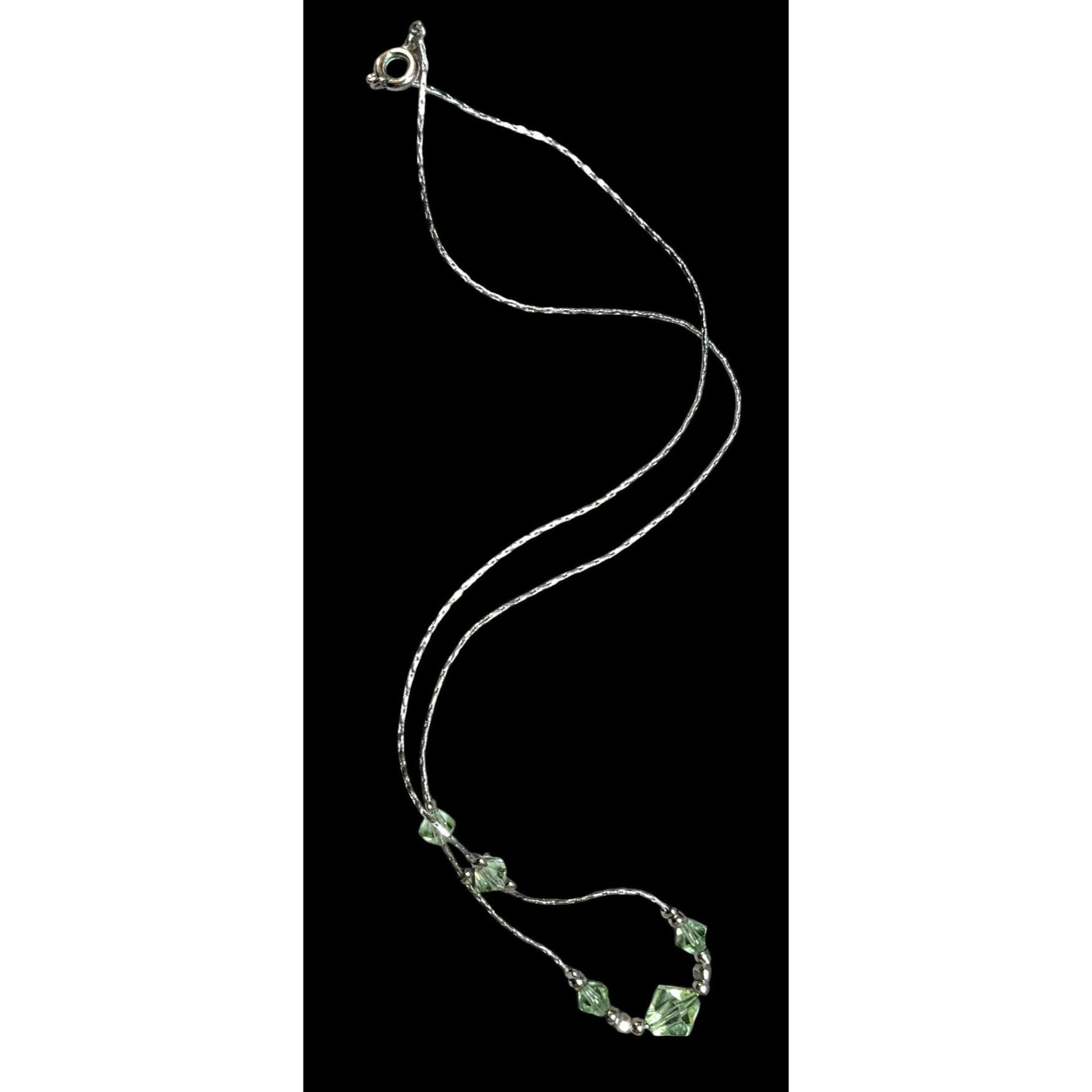Other Minimalist Green And Silver Beaded Necklace Size ONE SIZE - 2 Thumbnail