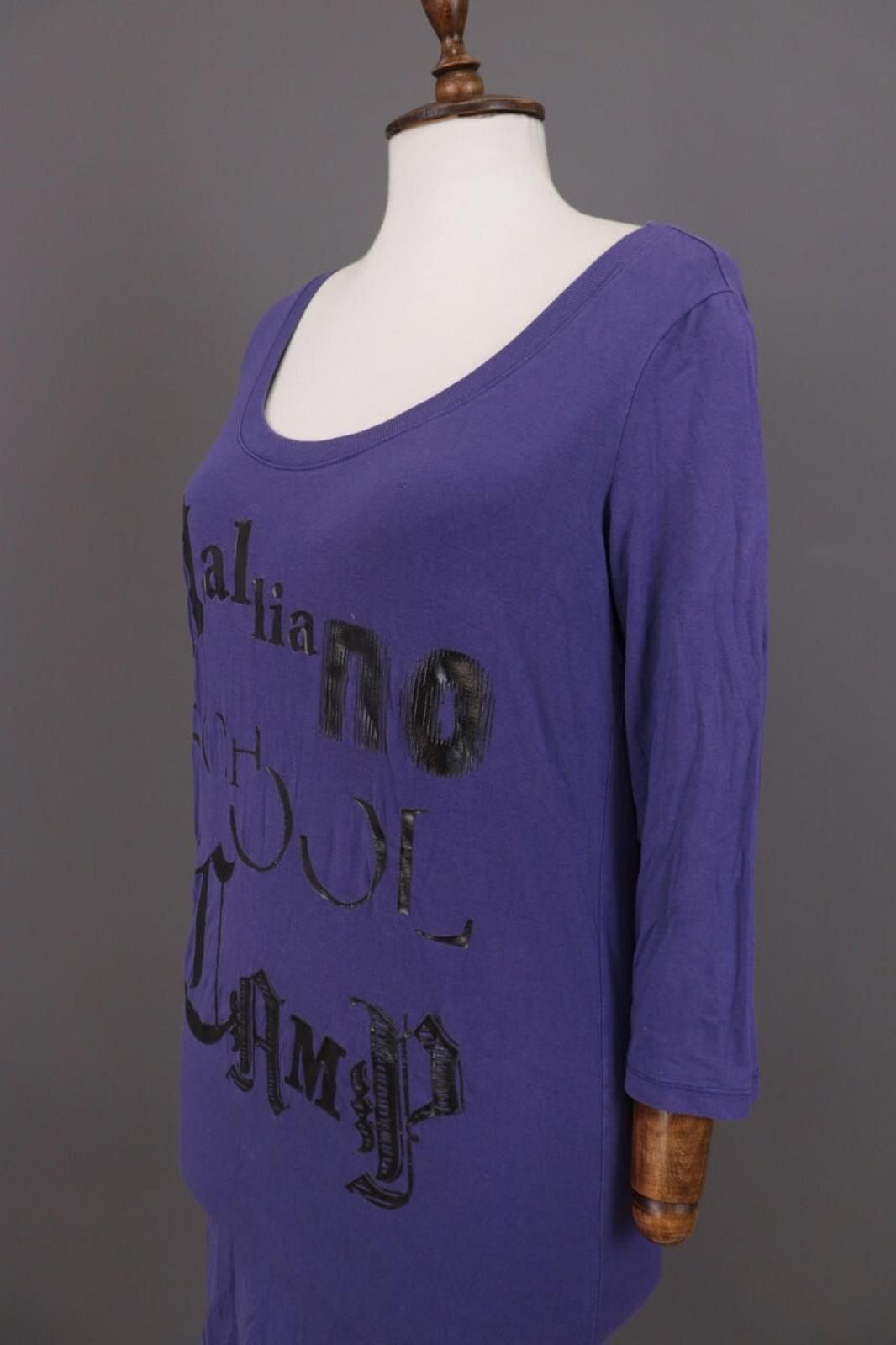 John Galliano Galliano Purple Big Logo A-Line Knee Lenght Dress Sz L Size L / US 10 / IT 46 - 7 Thumbnail
