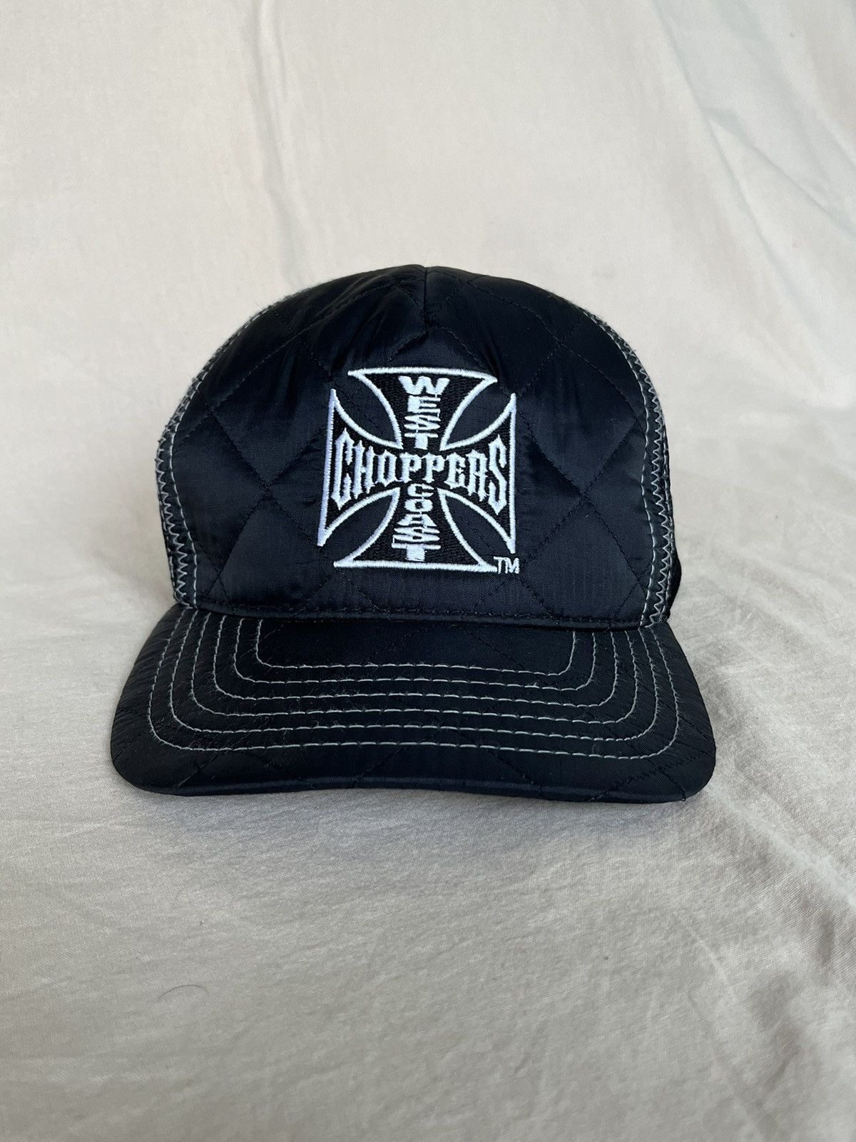 West Coast Choppers West Coast Choppers Quilted Trucker Hat Cap Size ONE SIZE - 4 Thumbnail