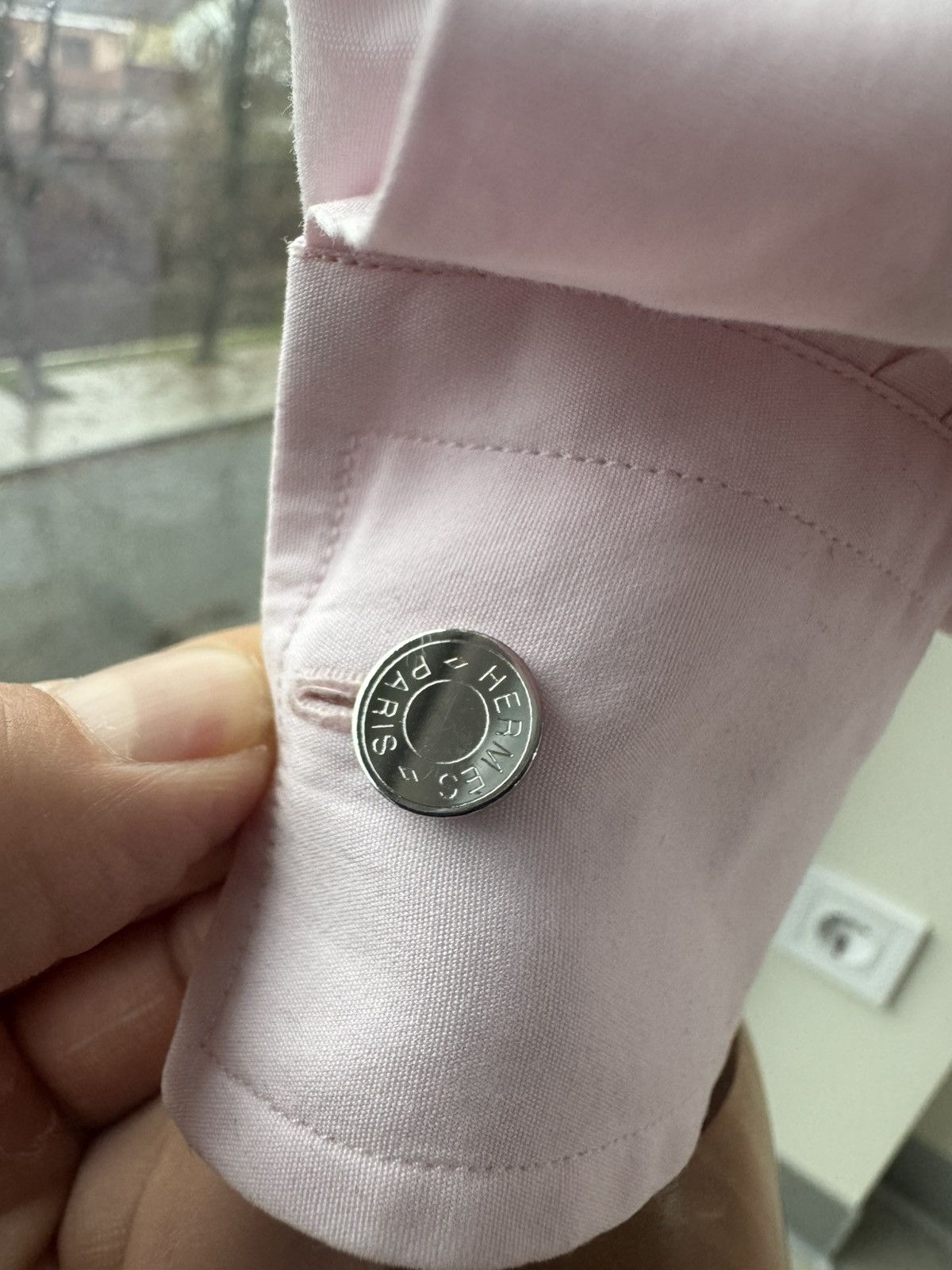 Hermes Vintage Hermes Shirts Button Ups M-L Size US L / EU 52-54 / 3 - 3 Thumbnail