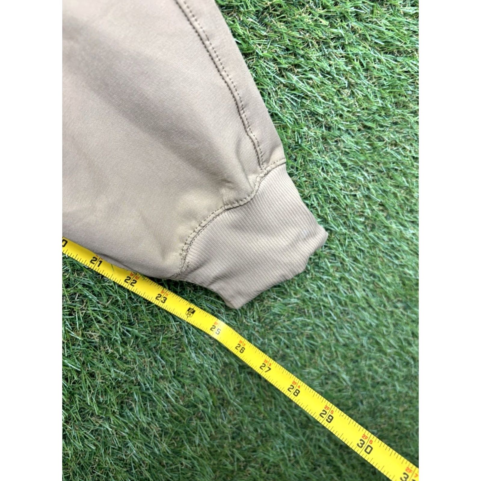 Abercrombie & Fitch Abercrombie & Fitch Jogger Pants Mens XS Elastic Waist Drawstring Beig e Solid Pattern Knit Breathable Pockets Tapered Casual Size 26" / US 2 / IT 38 - 5 Thumbnail