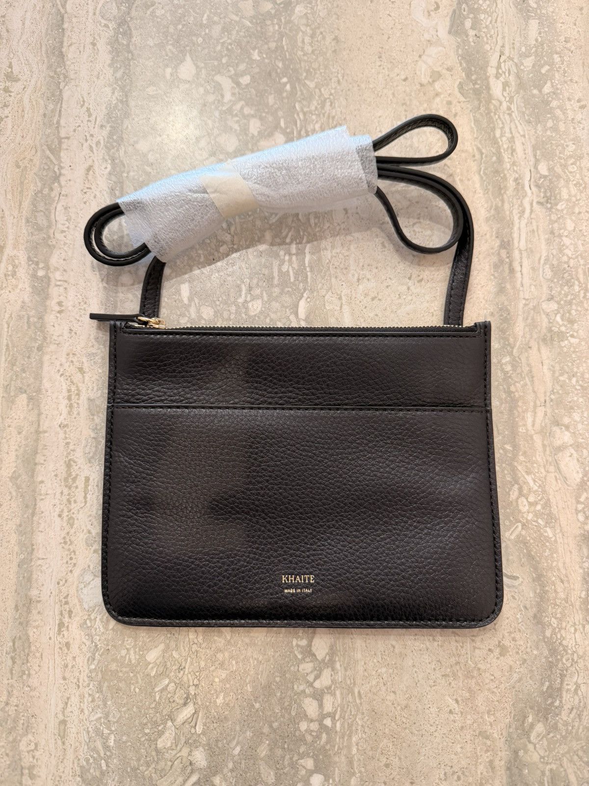 KHAITE Khaite Crossbody Black Leather Wallet Pouch Bag With Zipper Size ONE SIZE - 3 Thumbnail
