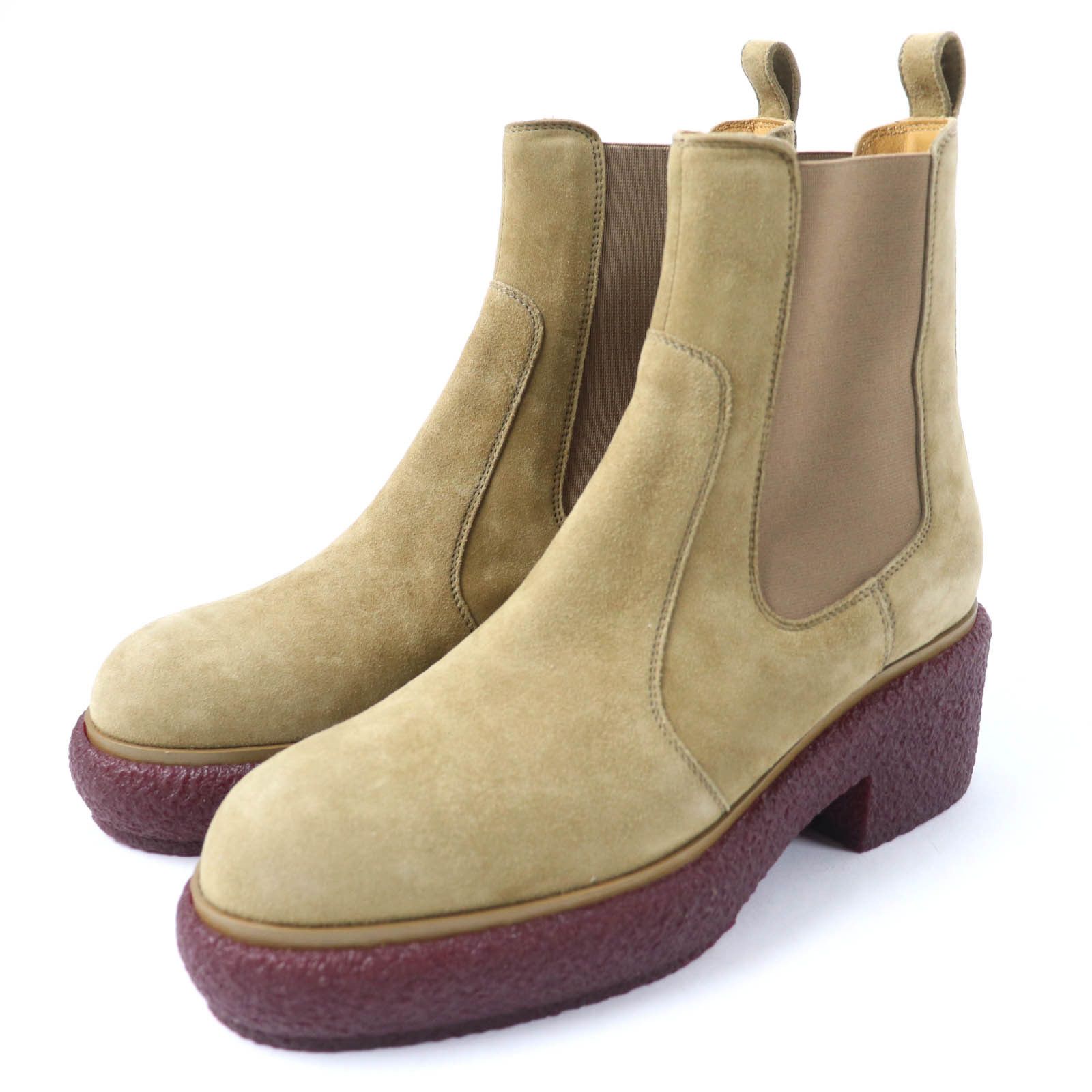 Hermes Hermes Forever 30 Suede Ankle Boots Suede Shoes in Beige, Women's